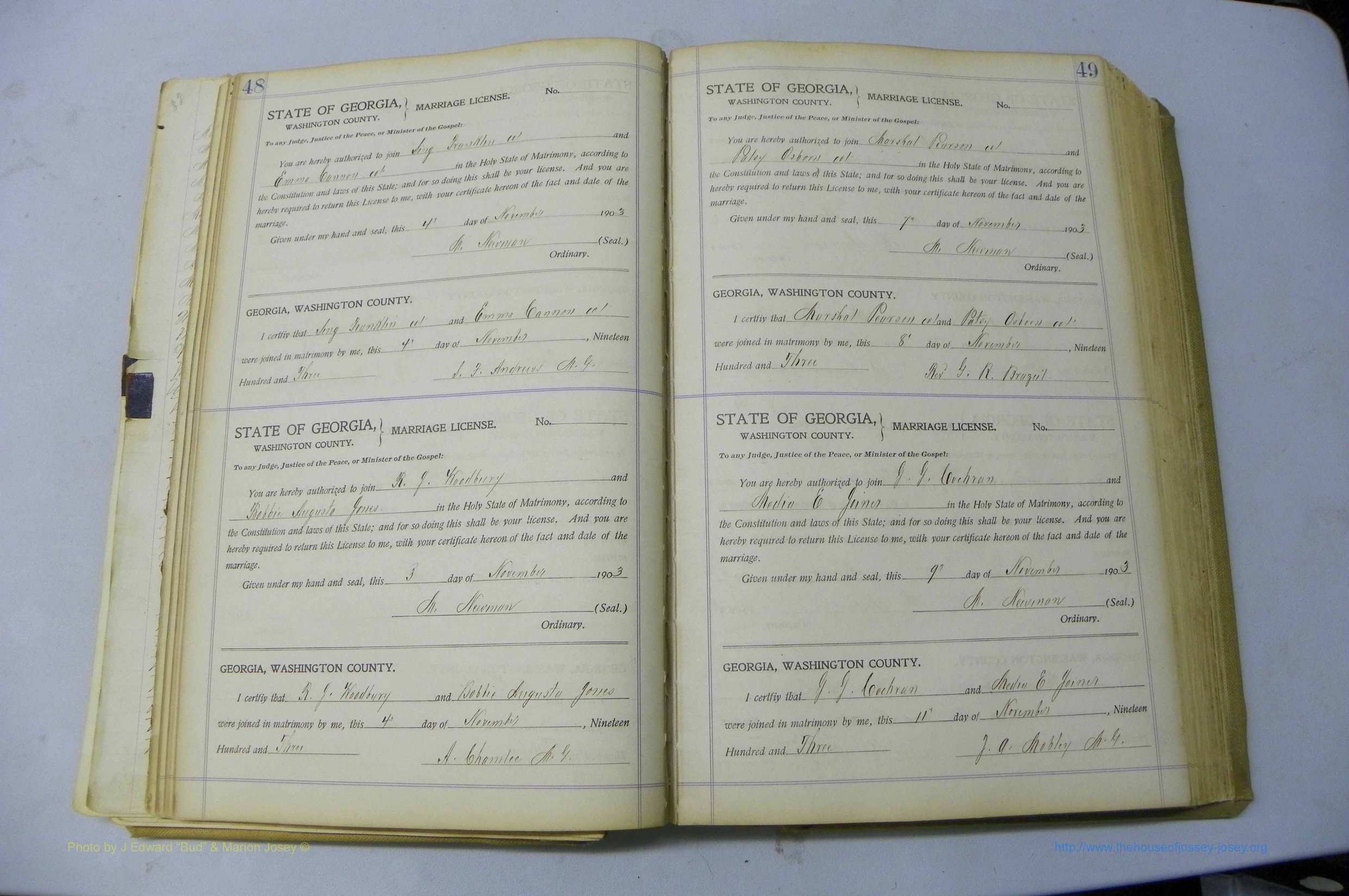 Was GA, Marriages Book J, 1903 - 1906, P 048-049.JPG
