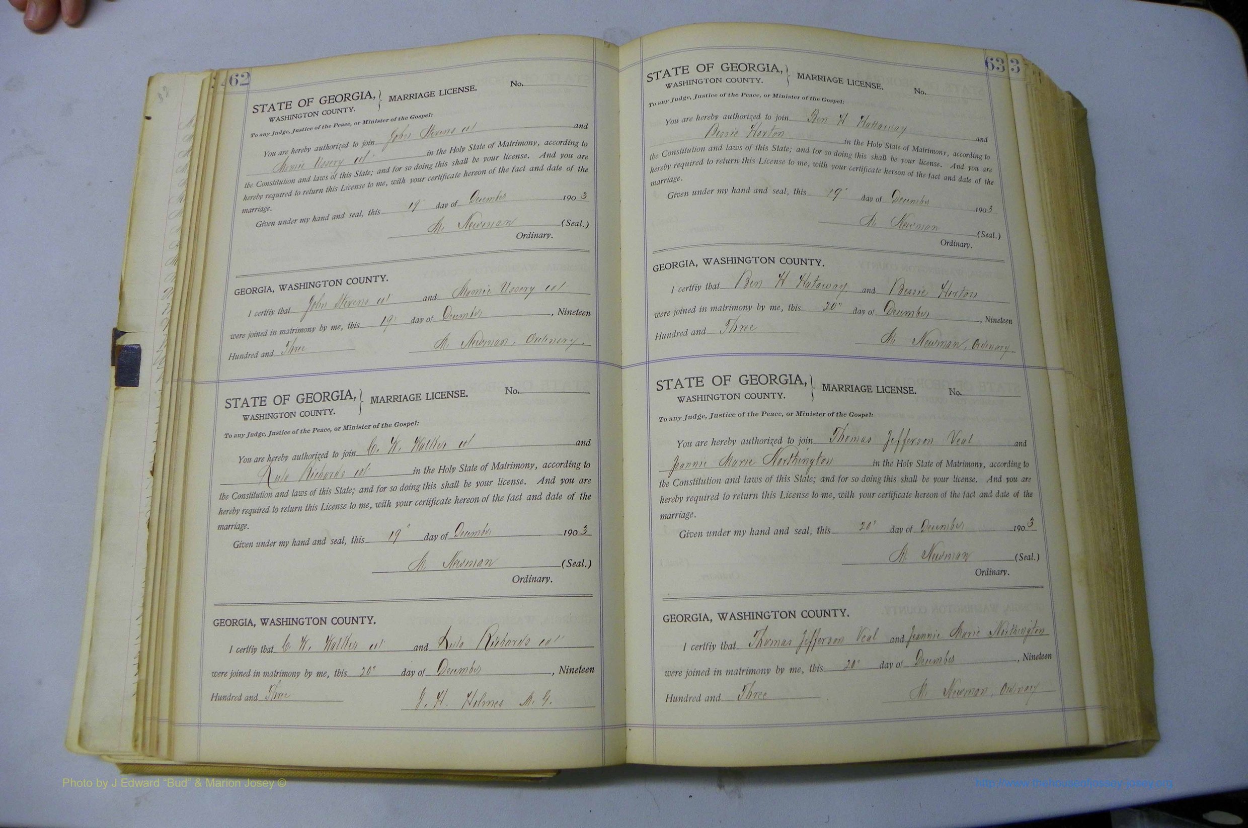 Was GA, Marriages Book J, 1903 - 1906, P 062-063.JPG