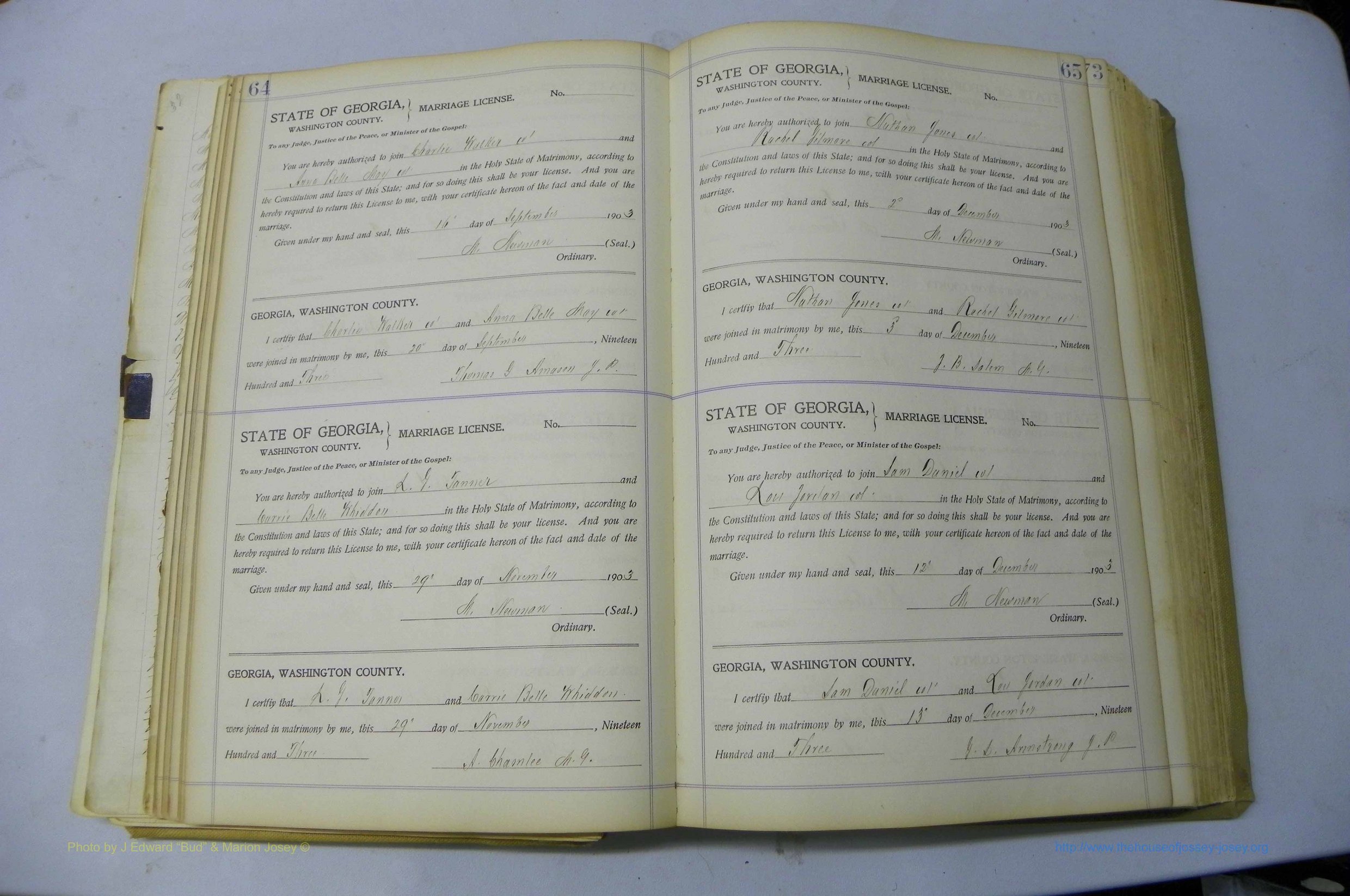 Was GA, Marriages Book J, 1903 - 1906, P 064-065.JPG