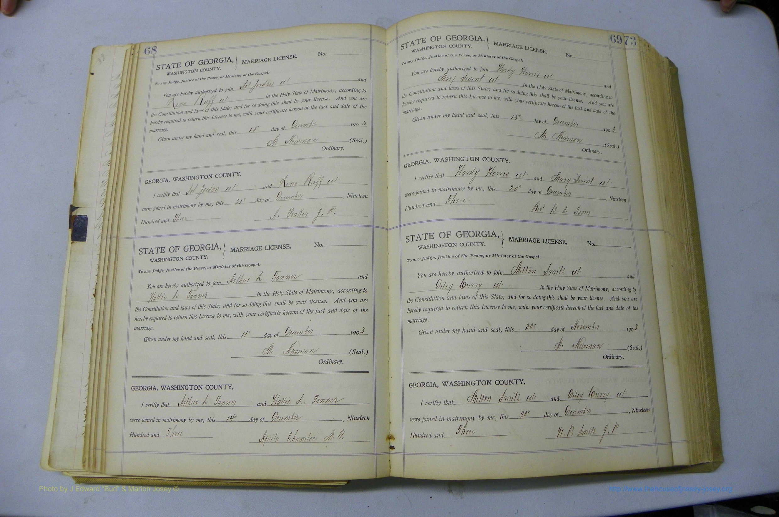 Was GA, Marriages Book J, 1903 - 1906, P 068-069.JPG