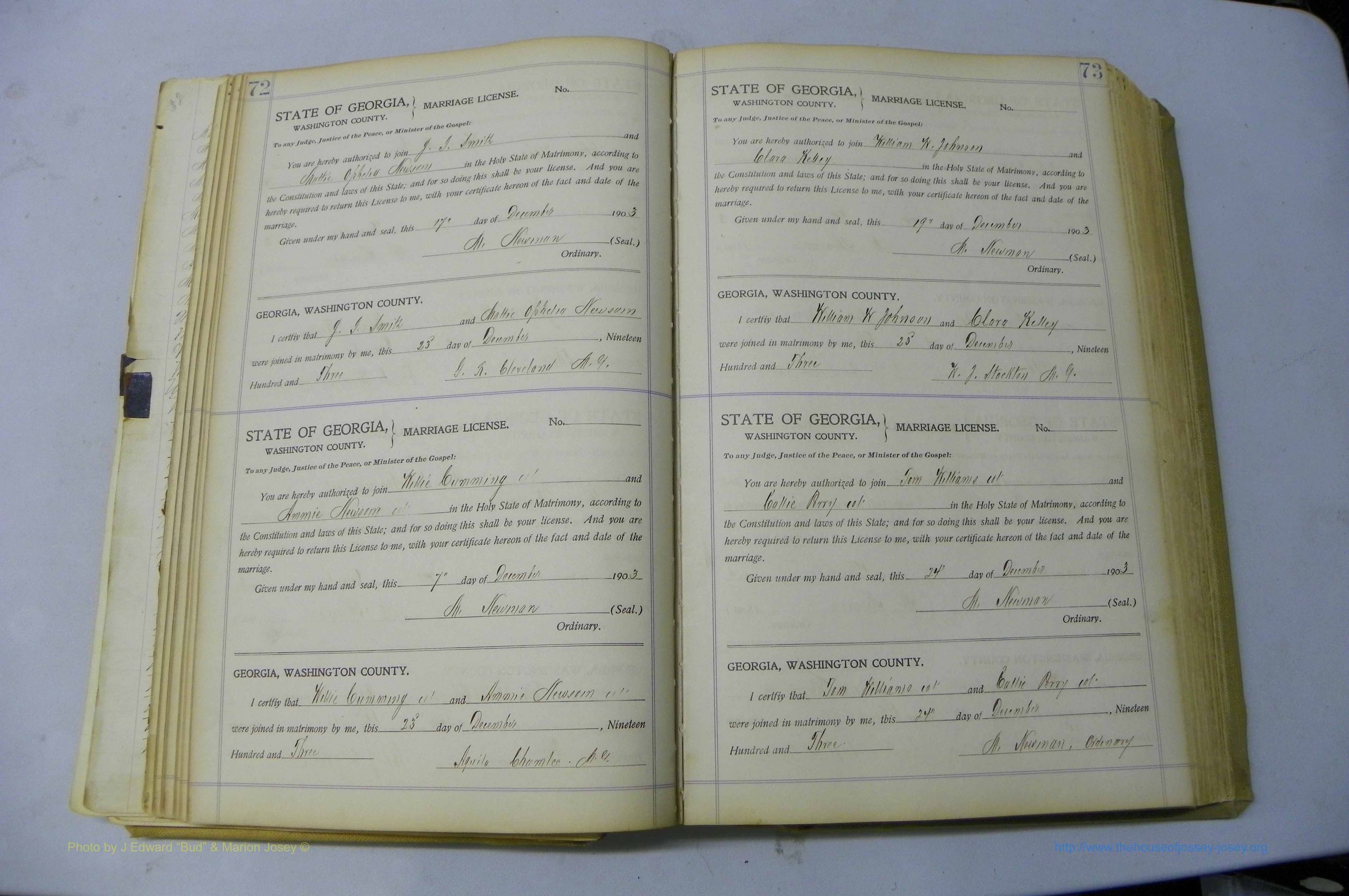 Was GA, Marriages Book J, 1903 - 1906, P 072-073.JPG