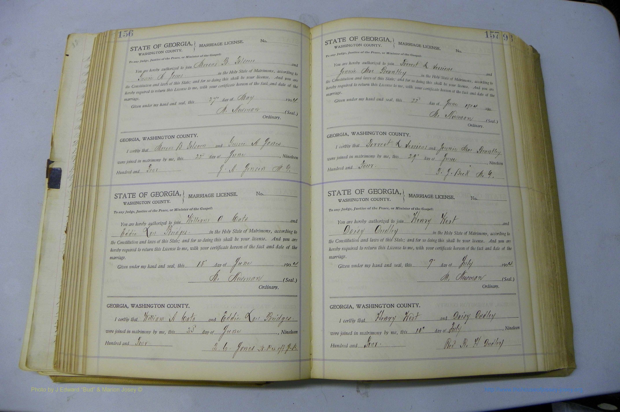 Was GA, Marriages Book J, 1903 - 1906, P 156-157.JPG
