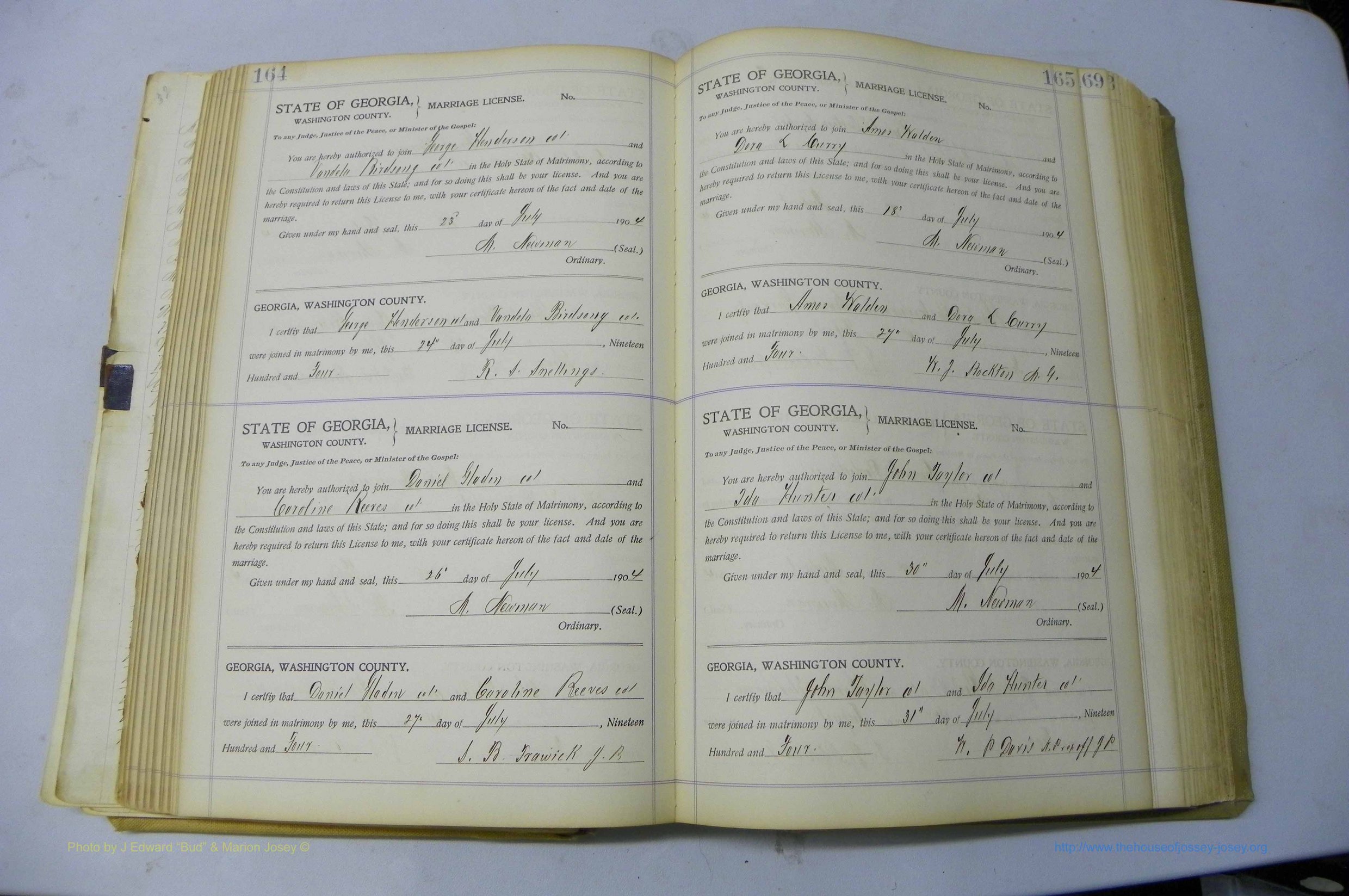 Was GA, Marriages Book J, 1903 - 1906, P 164-165.JPG