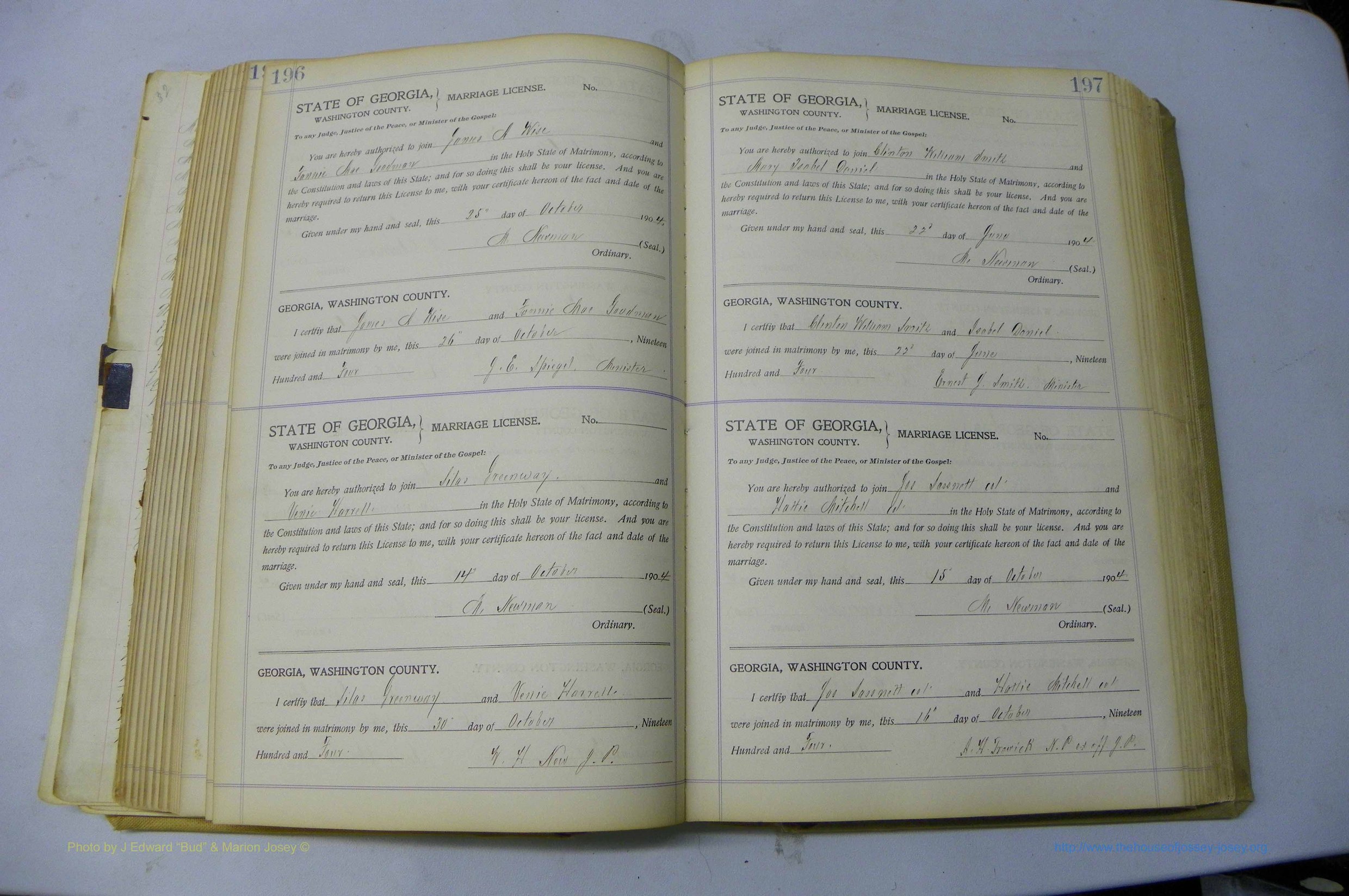 Was GA, Marriages Book J, 1903 - 1906, P 196-197.JPG