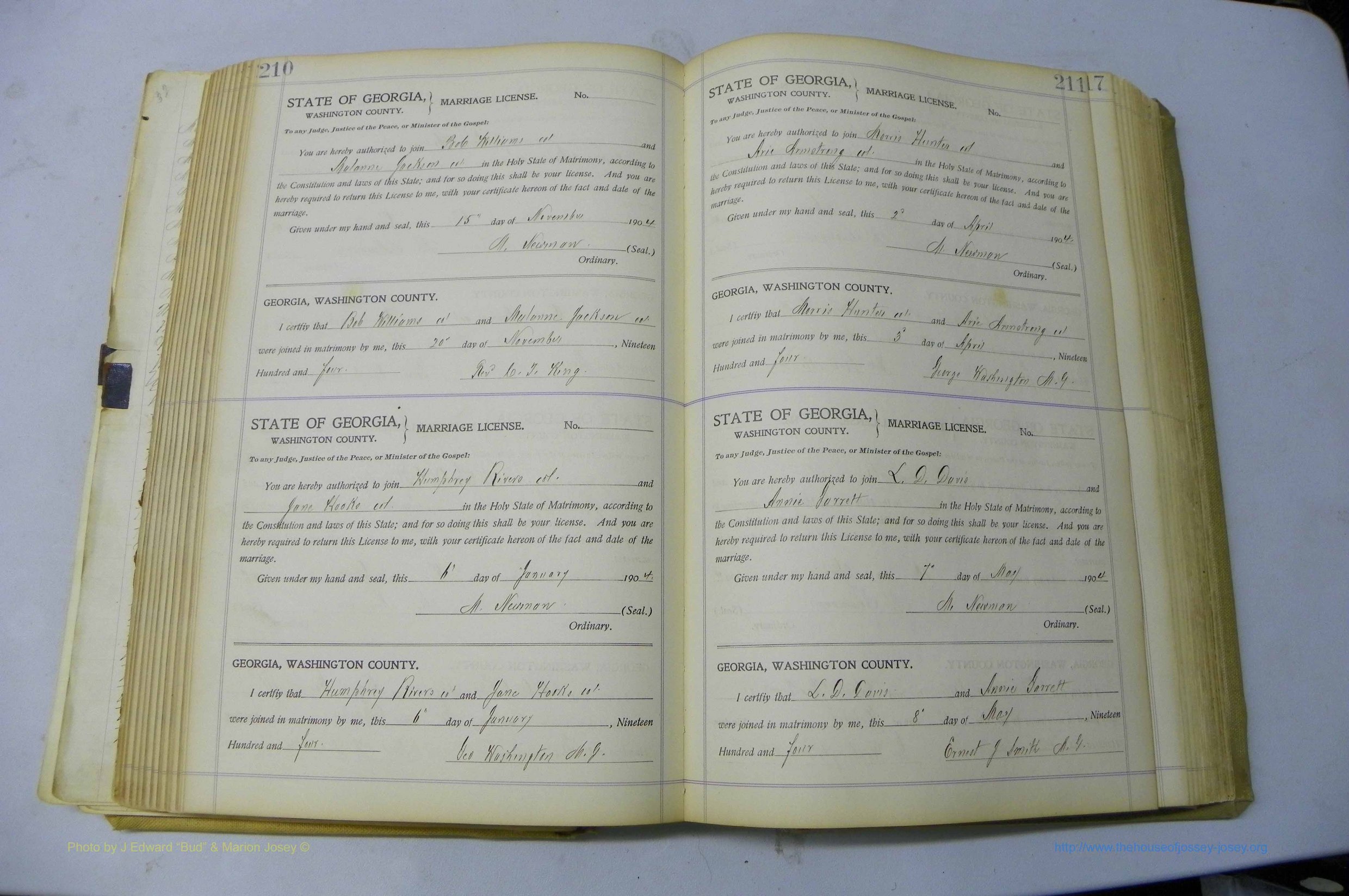 Was GA, Marriages Book J, 1903 - 1906, P 210-211.JPG