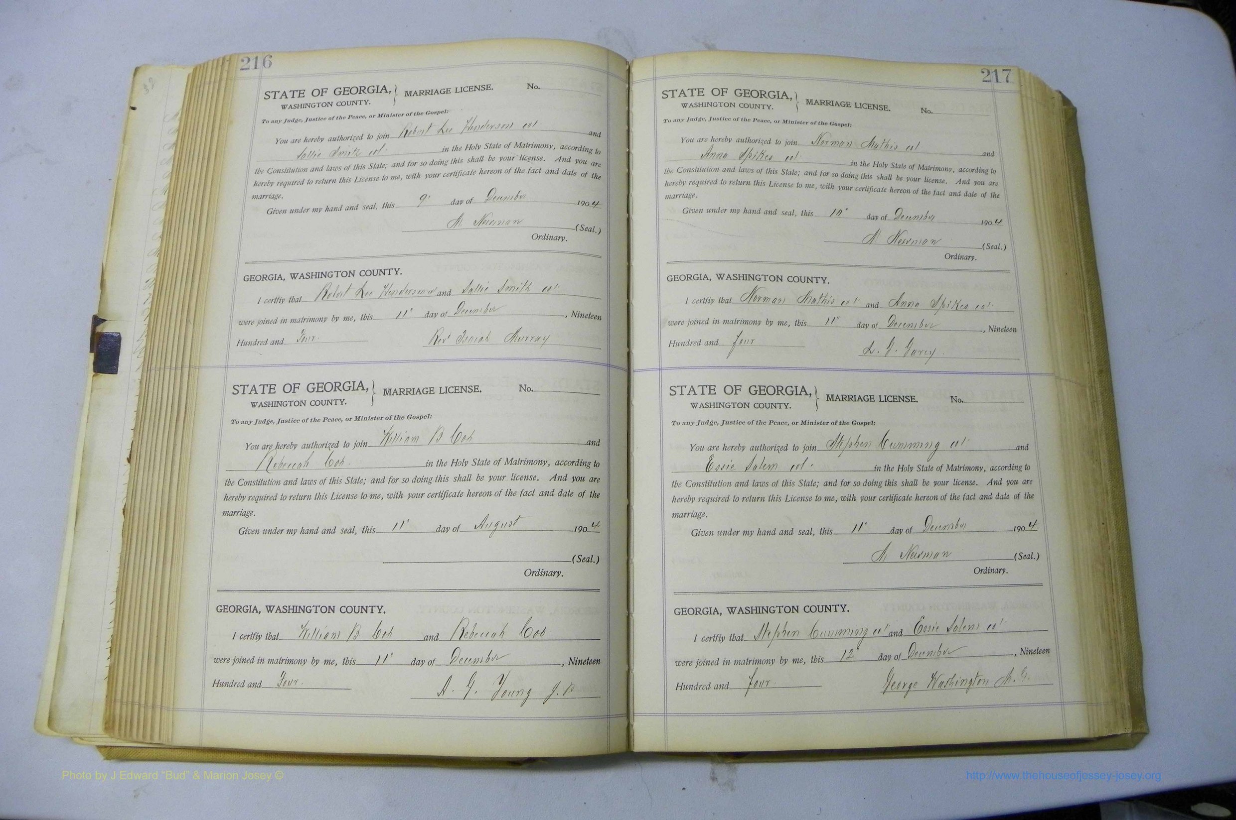 Was GA, Marriages Book J, 1903 - 1906, P 216-217.JPG