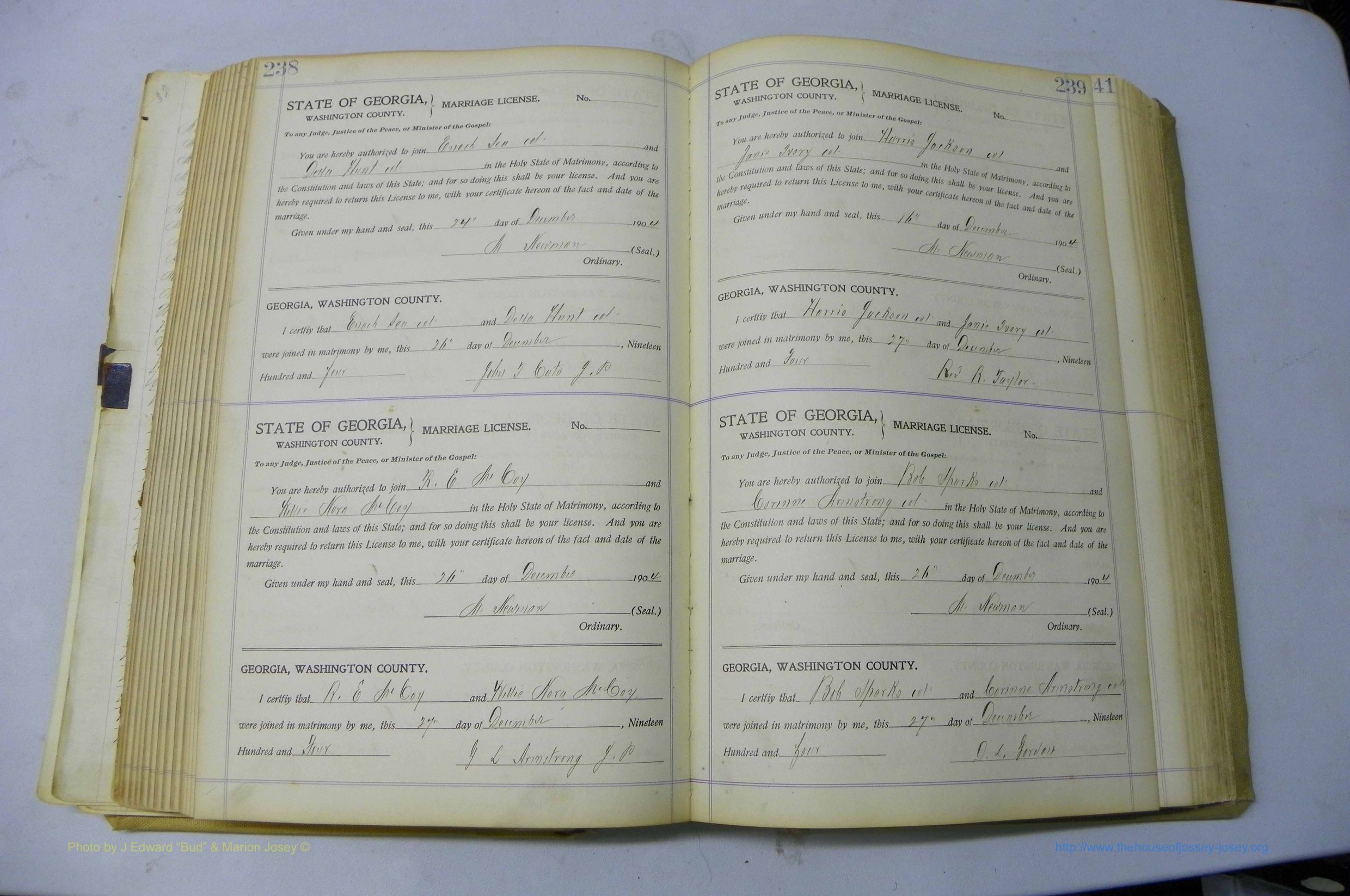 Was GA, Marriages Book J, 1903 - 1906, P 238-239.JPG