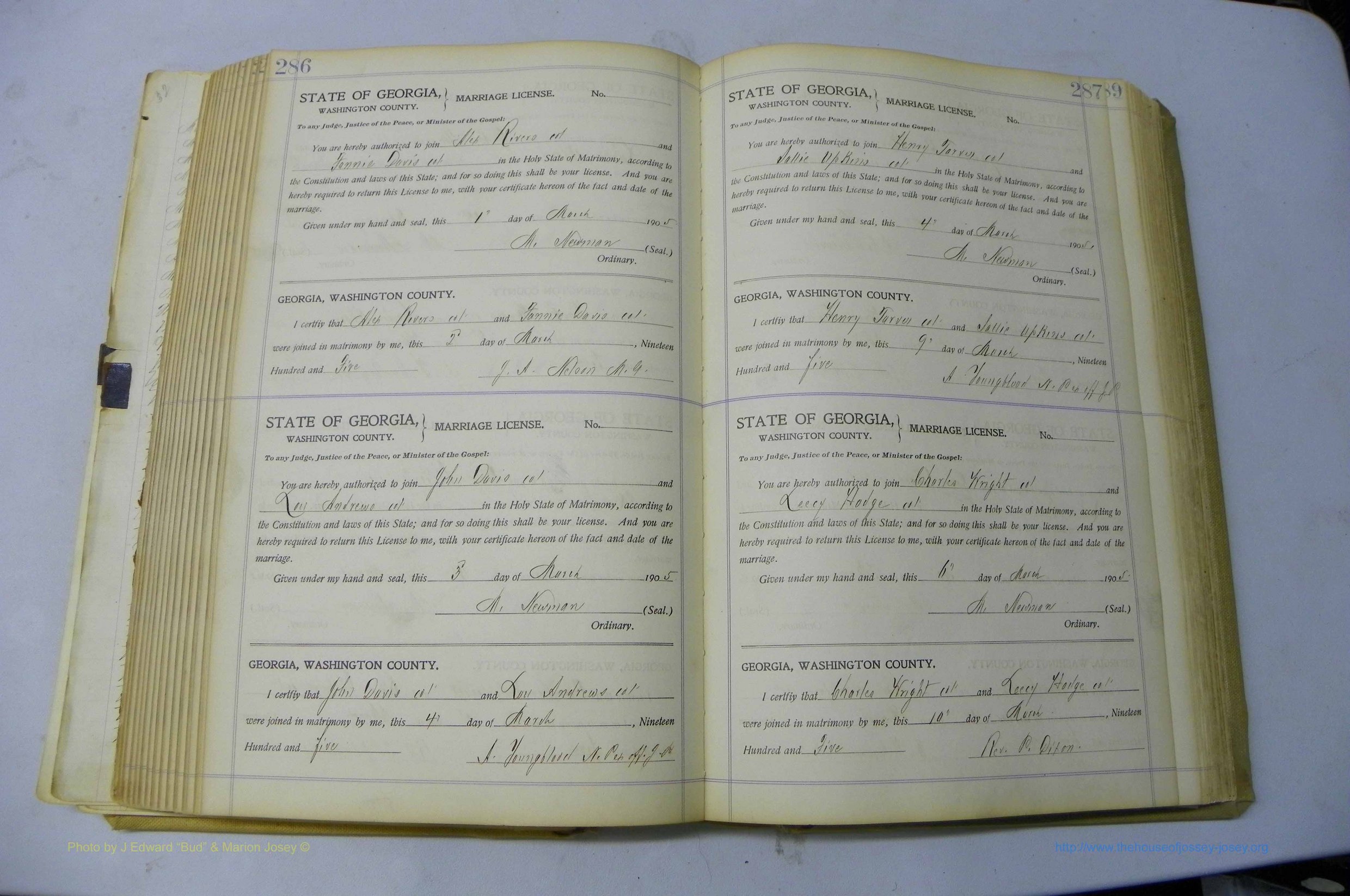 Was GA, Marriages Book J, 1903 - 1906, P 286-287.JPG