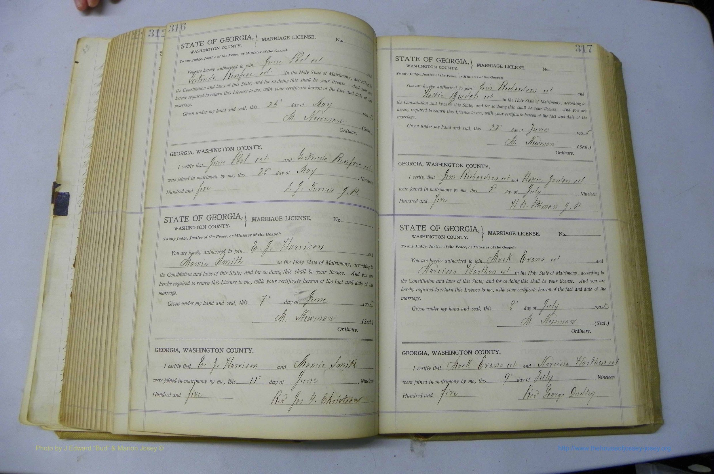 Was GA, Marriages Book J, 1903 - 1906, P 316-317.JPG