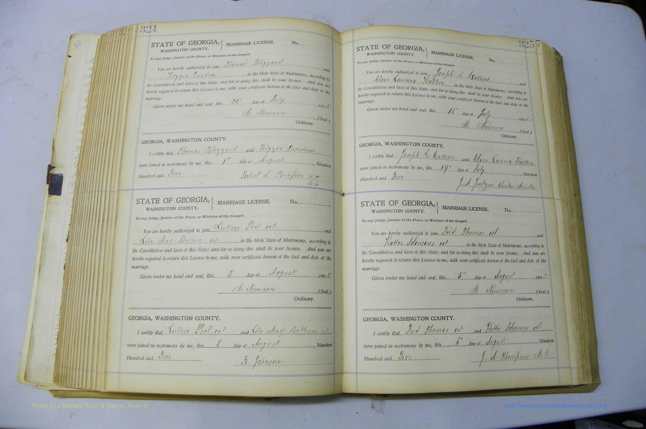 Was GA, Marriages Book J, 1903 - 1906, P 324-325.JPG