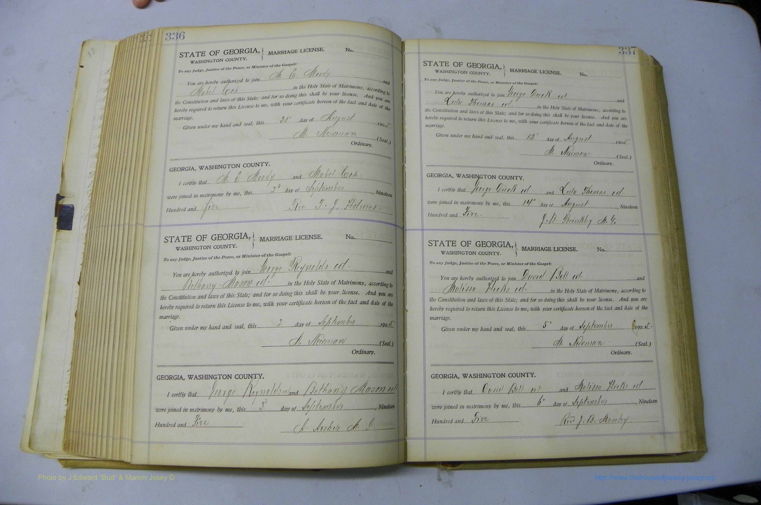 Was GA, Marriages Book J, 1903 - 1906, P 336-337.JPG