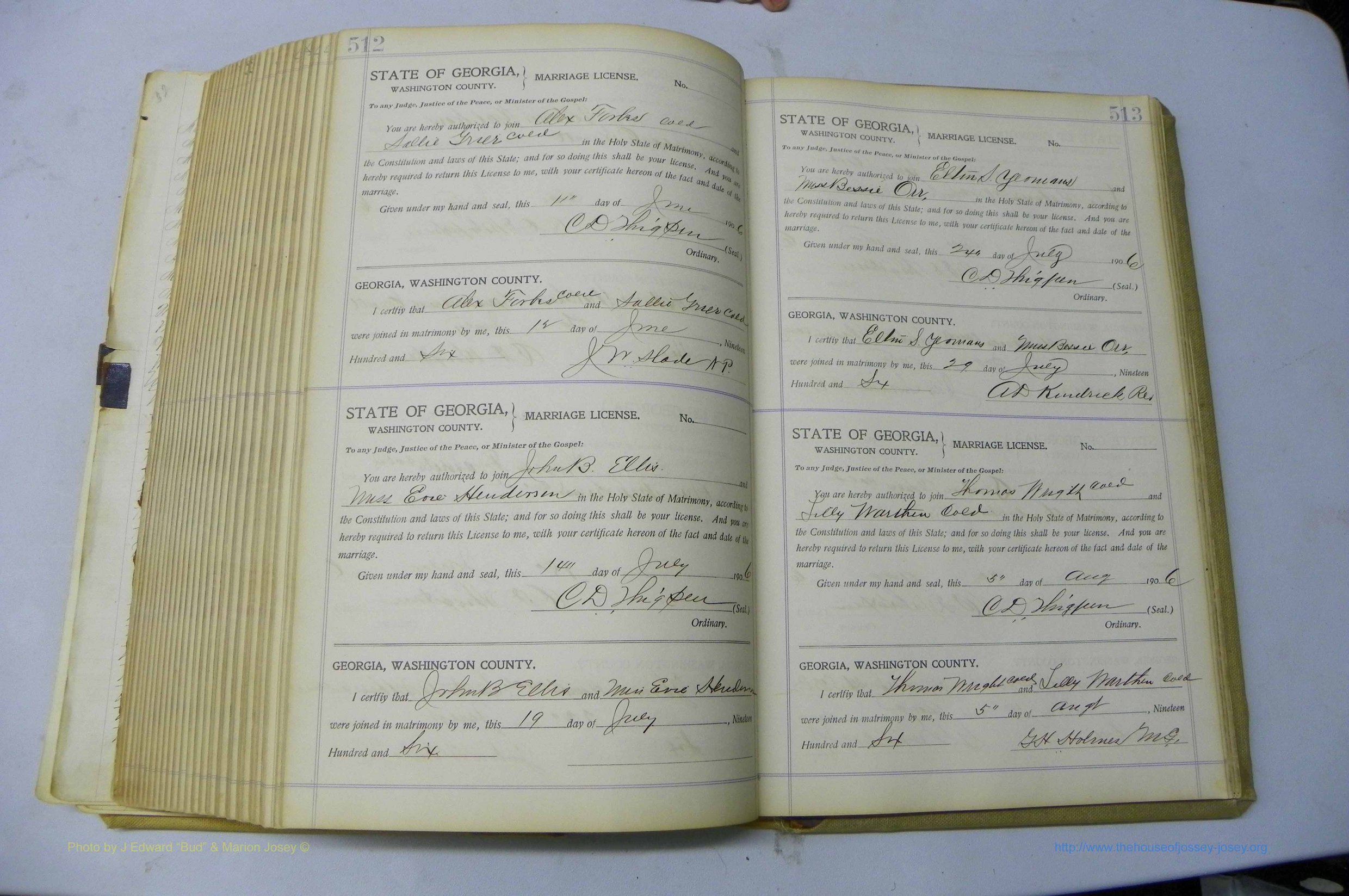 Was GA, Marriages Book J, 1903 - 1906, P 512-513.JPG