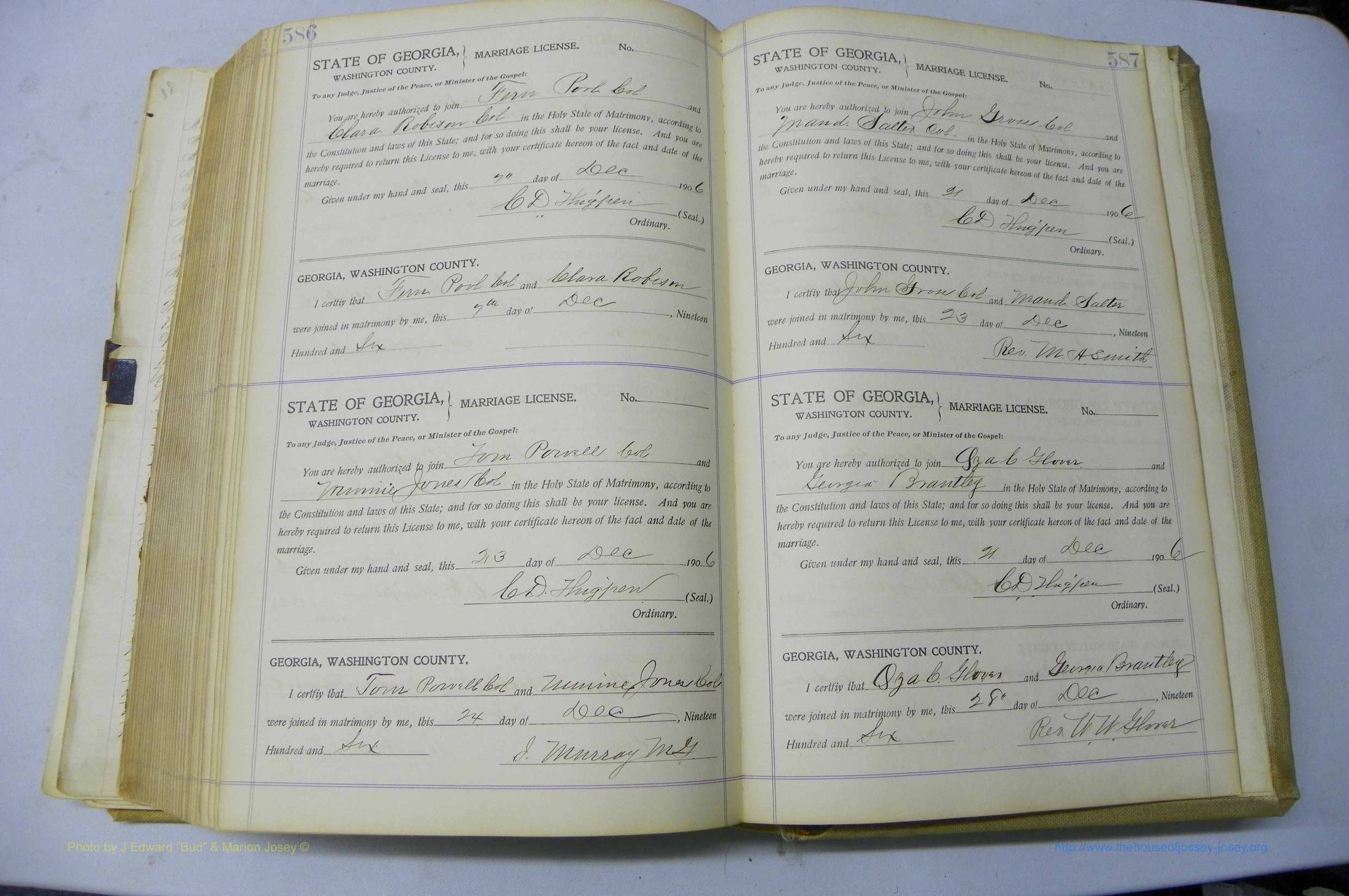 Was GA, Marriages Book J, 1903 - 1906, P 586-587.JPG