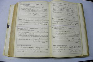 Was GA, Marriages Book J, 1903 - 1906, P 592-593.JPG