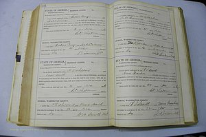 Was GA, Marriages Book J, 1903 - 1906, P 594-595.JPG