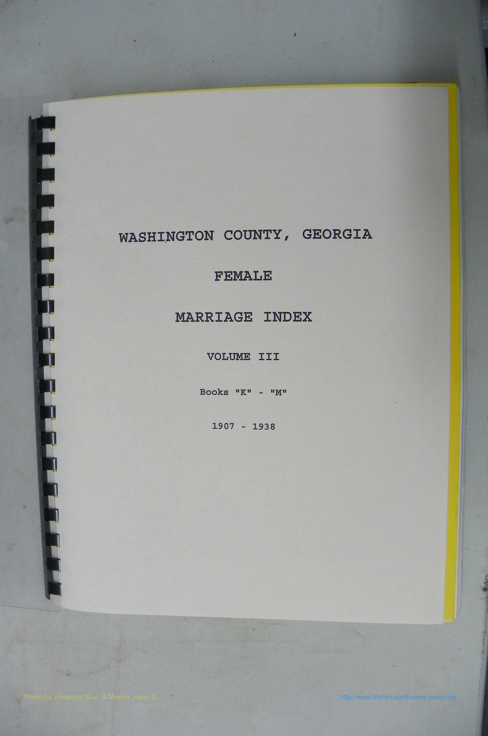Was GA, Mar. Index Books K - M, 1907 - 1938, Female, (001).JPG