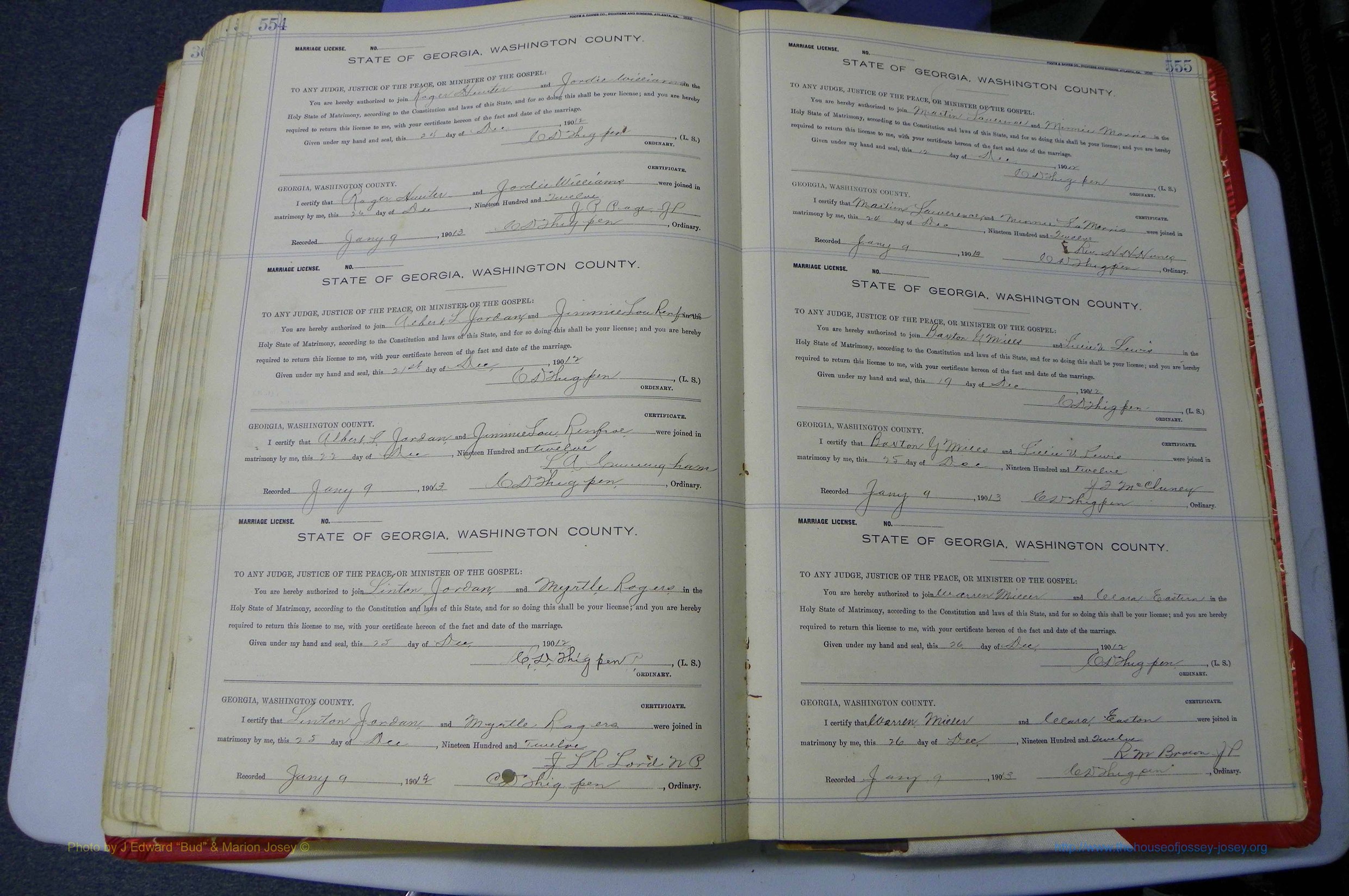 Was GA, Marriages Book K, 1907 - 1913, P 552-553.JPG