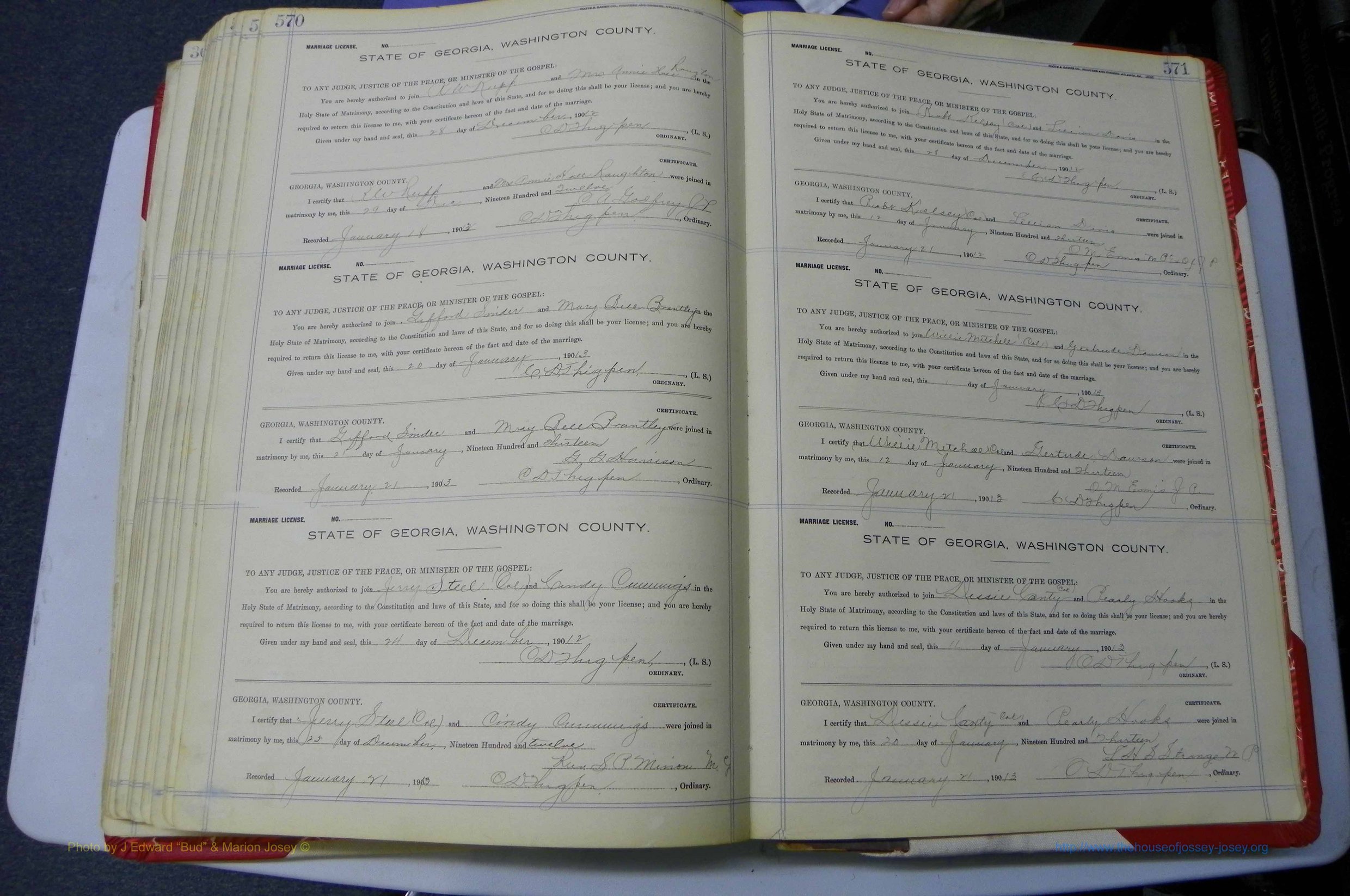 Was GA, Marriages Book K, 1907 - 1913, P 570-571.JPG