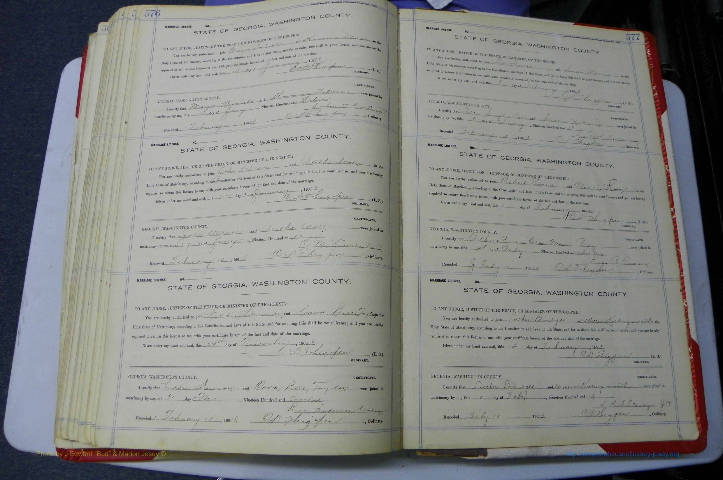 Was GA, Marriages Book K, 1907 - 1913, P 576-577.JPG