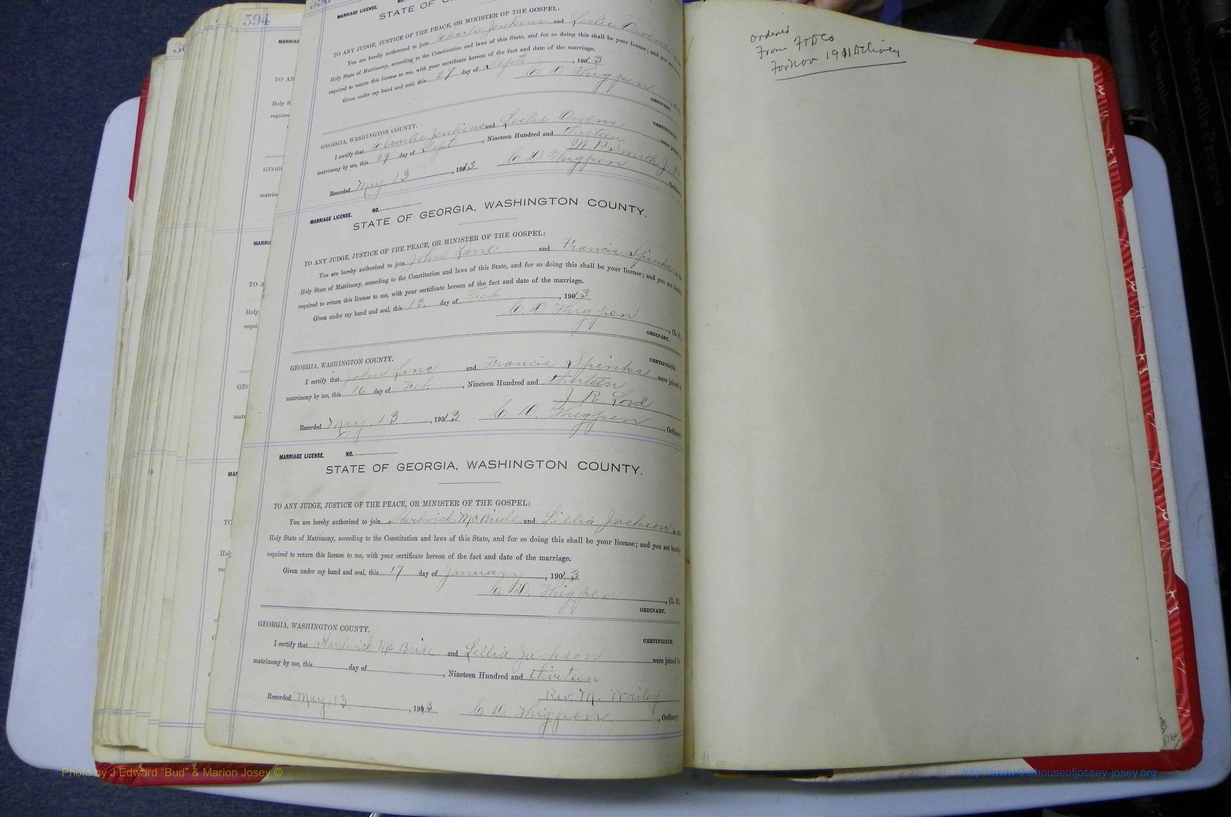 Was GA, Marriages Book K, 1907 - 1913, P 596.JPG