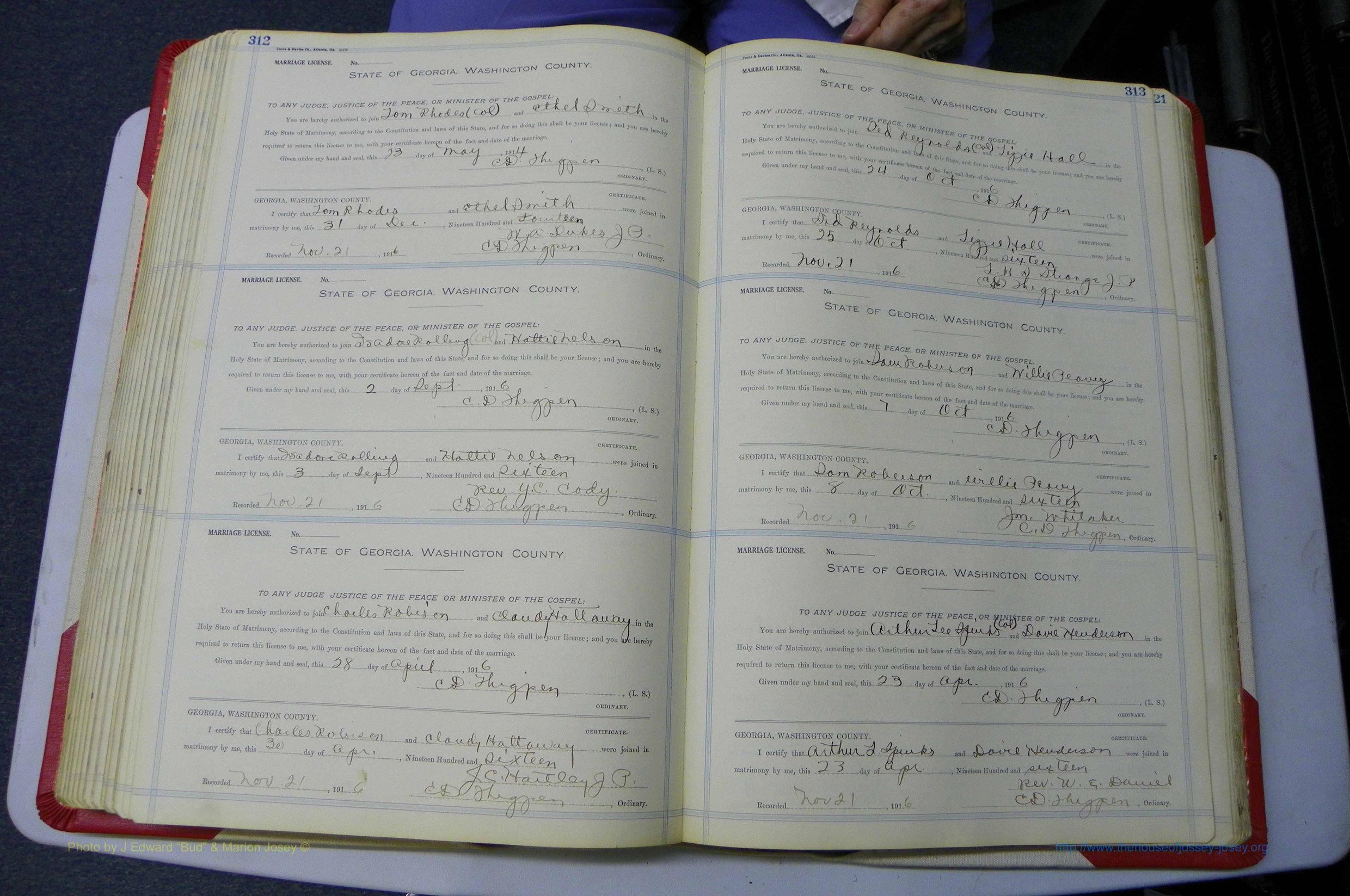 Was GA, Marriages Book L, 1913 - 1917, P 312-313.JPG