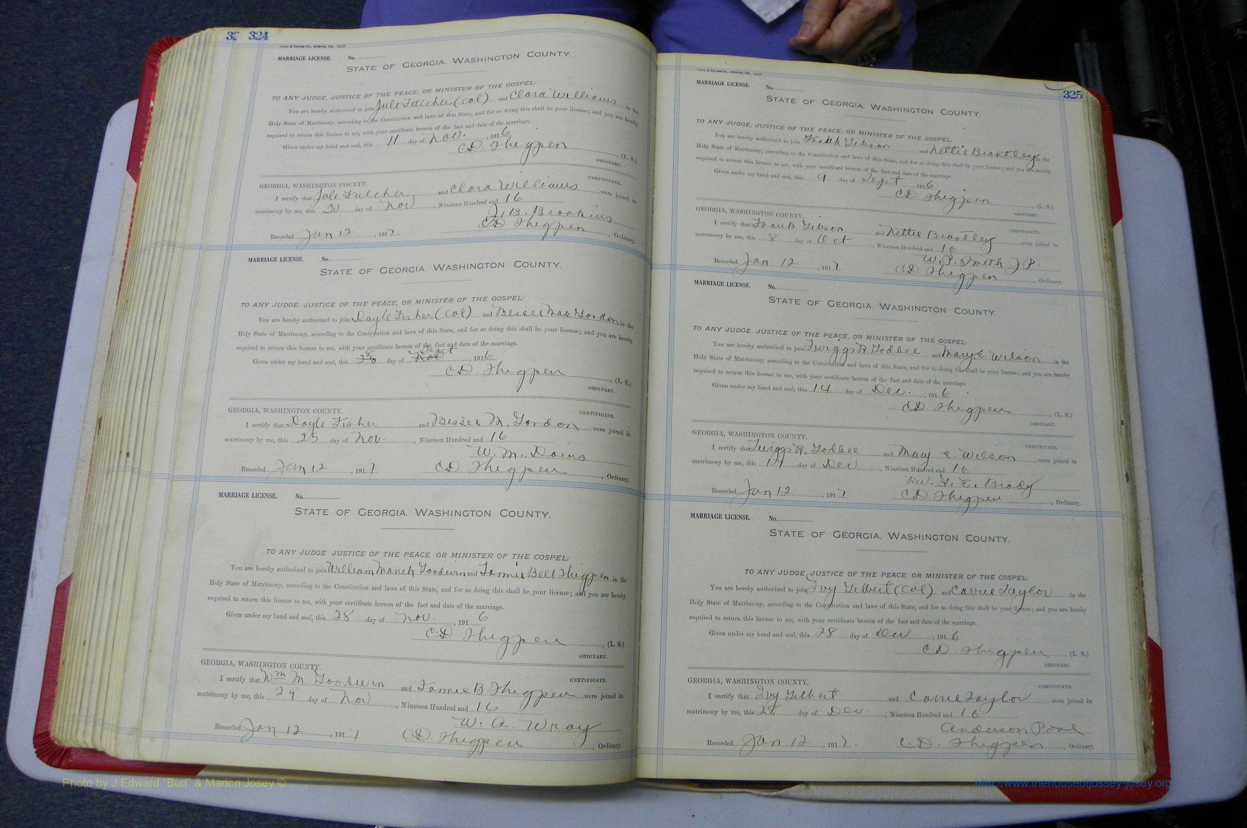 Was GA, Marriages Book L, 1913 - 1917, P 324-325.JPG