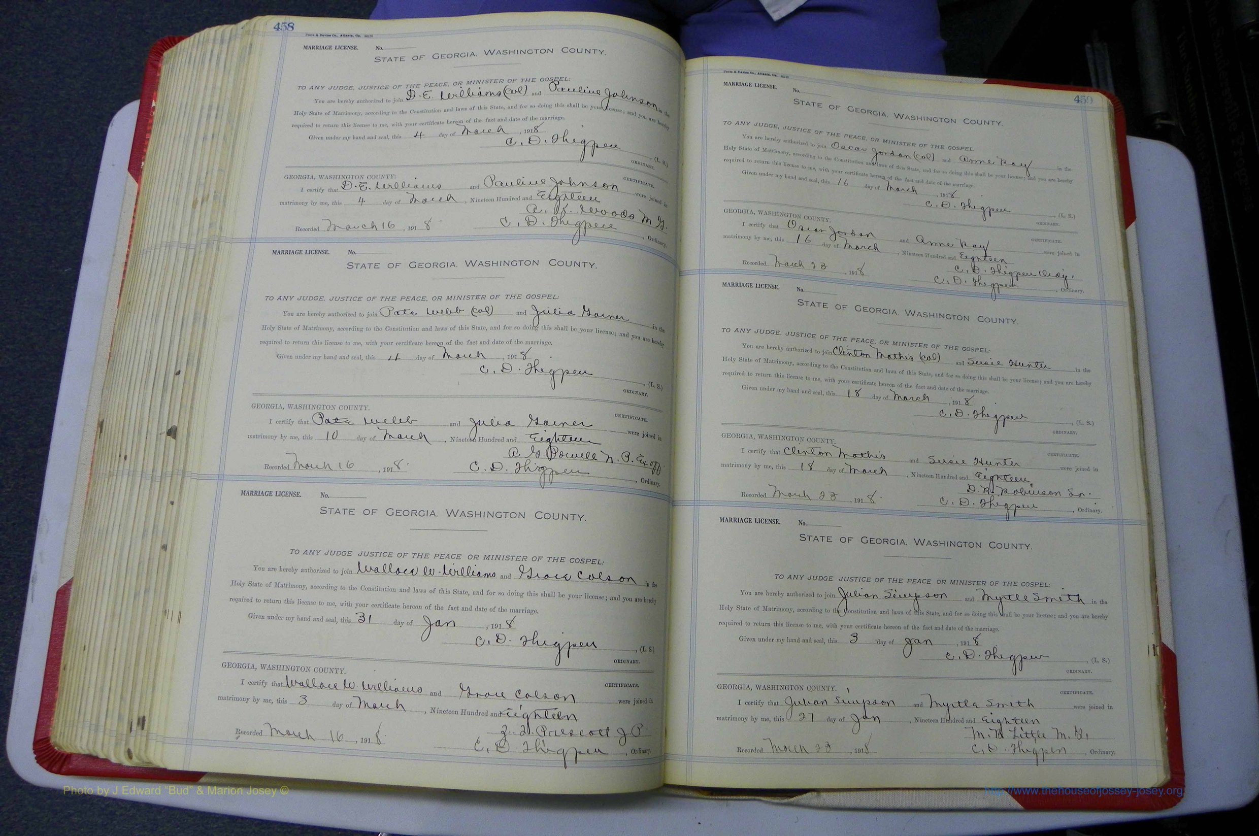 Was GA, Marriages Book L, 1913 - 1917, P 458-459.JPG