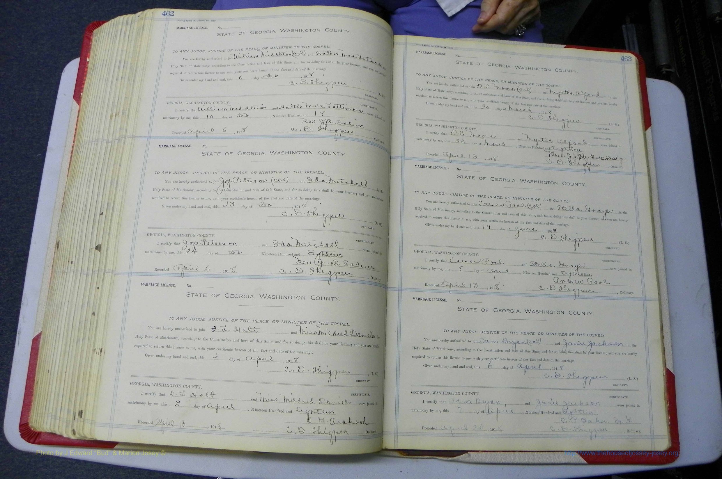 Was GA, Marriages Book L, 1913 - 1917, P 462-463.JPG