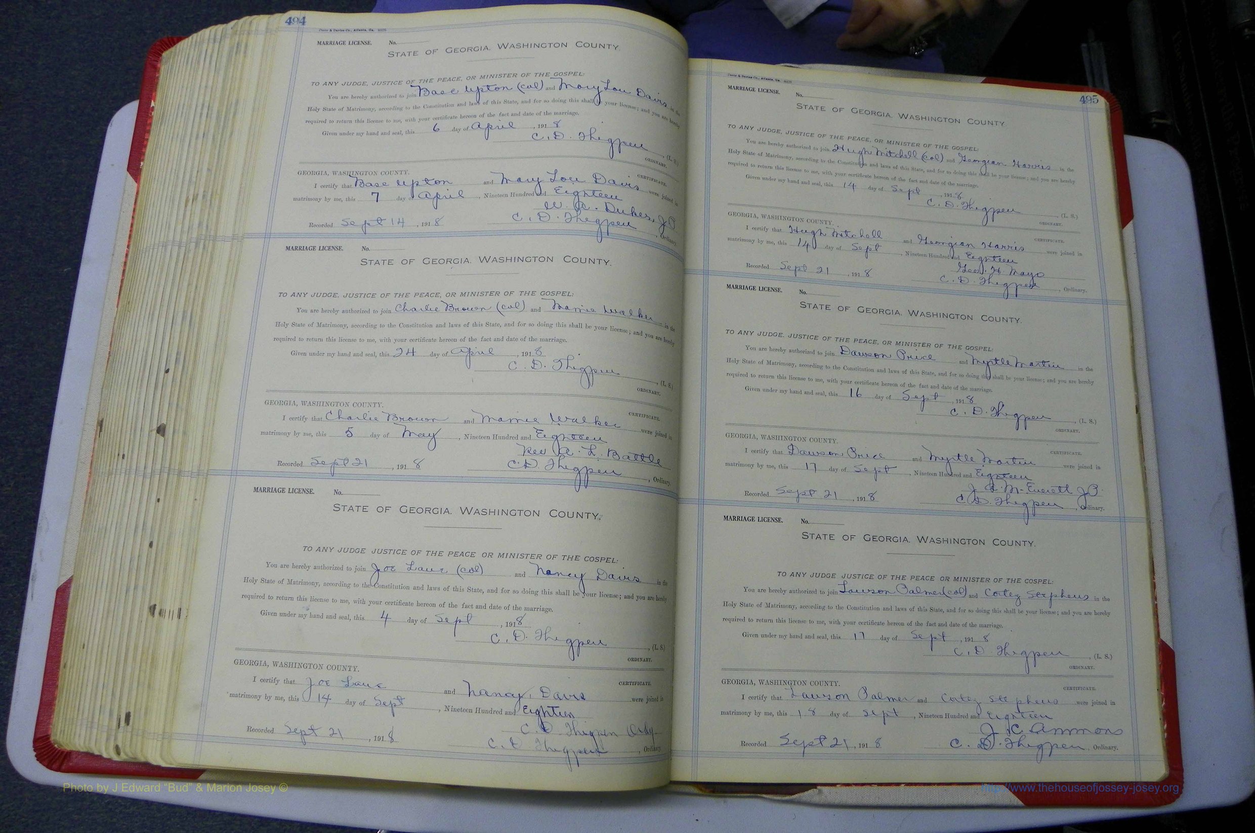 Was GA, Marriages Book L, 1913 - 1917, P 494-495.JPG