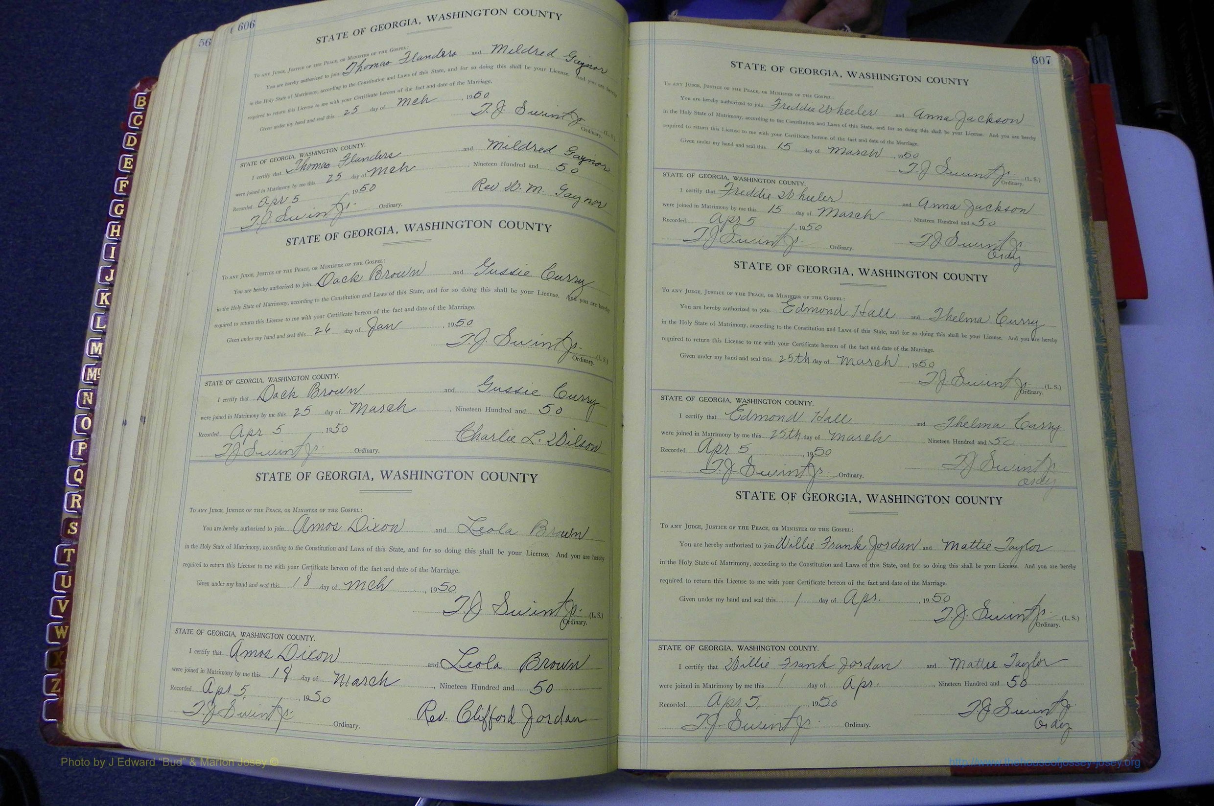 Was GA, Mar. Book P, 1938 - 1951, Col, P 606-607.JPG