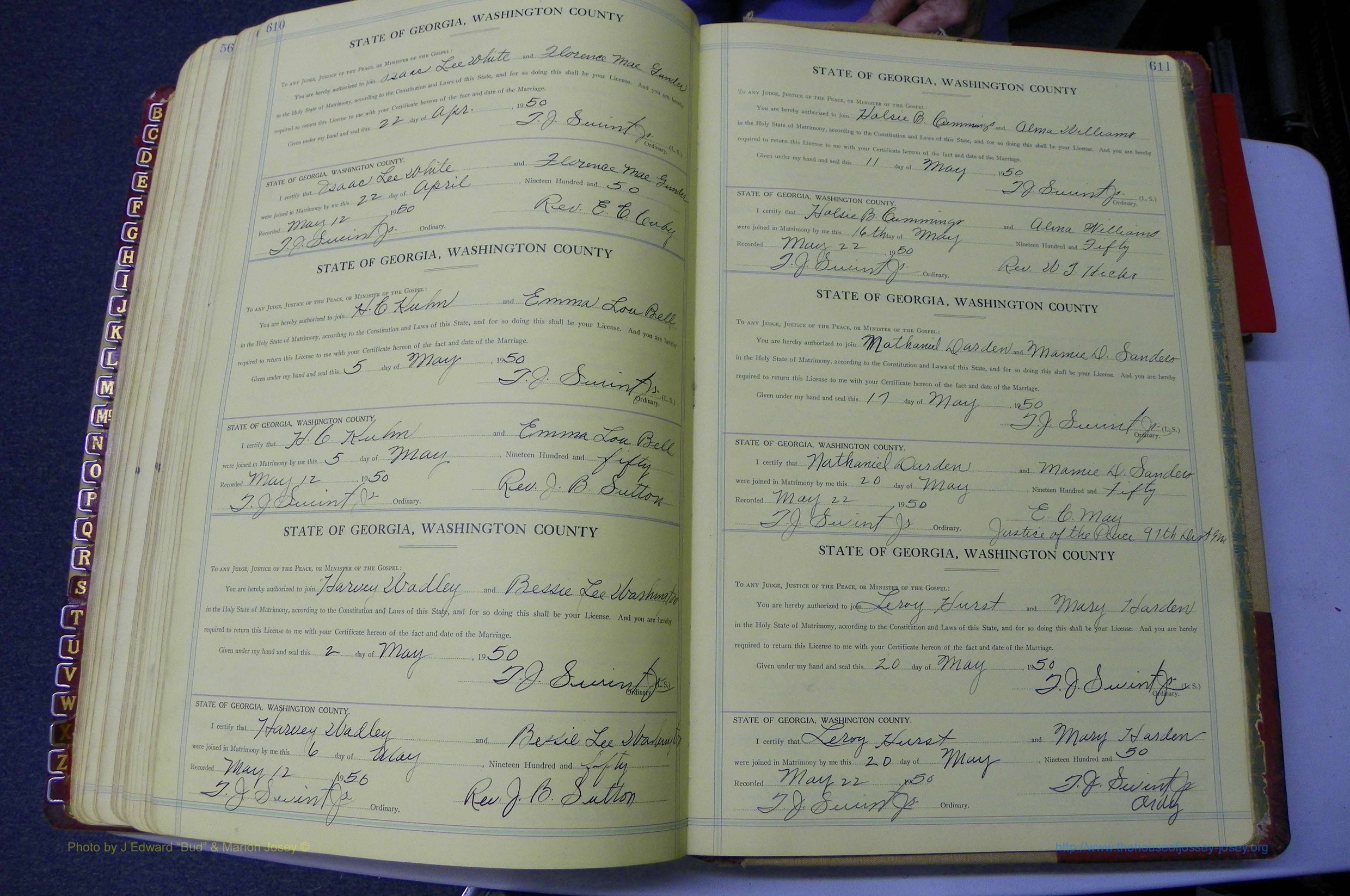 Was GA, Mar. Book P, 1938 - 1951, Col, P 610-611.JPG