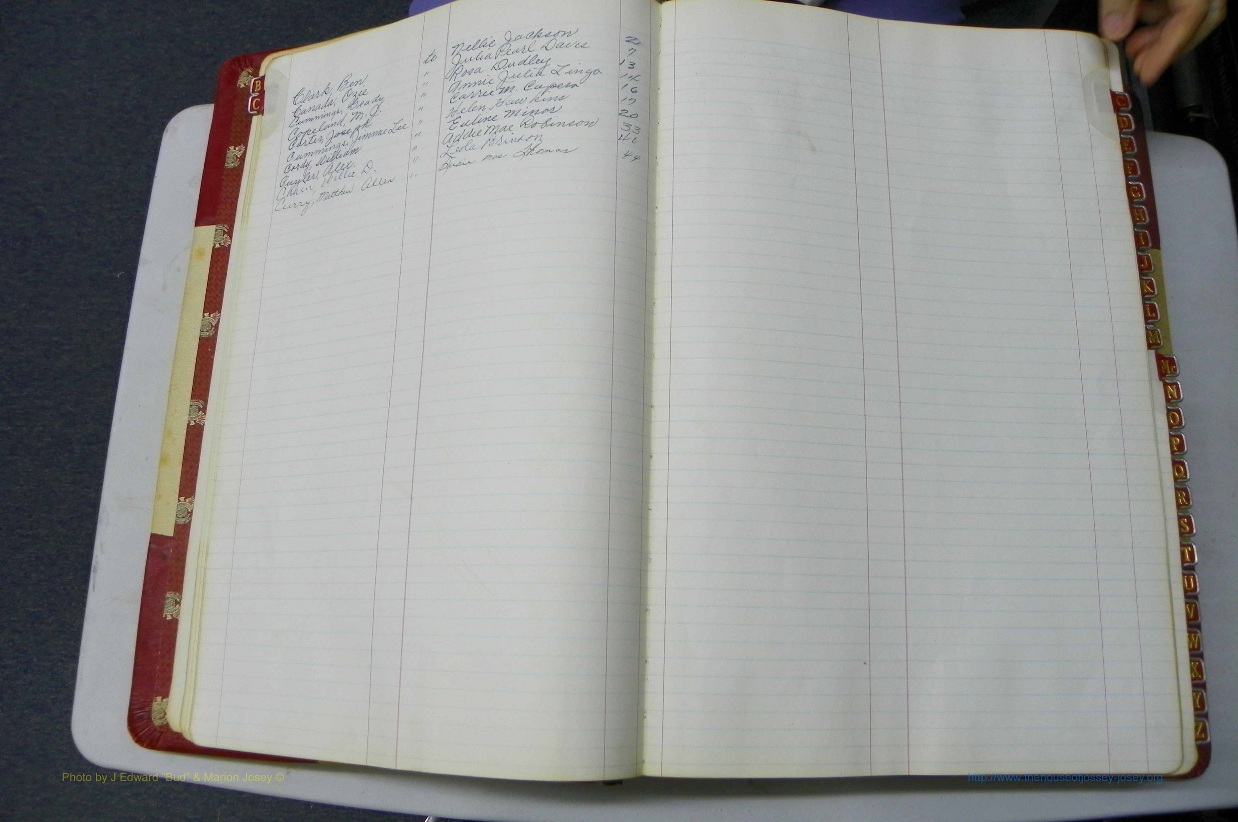 Was GA, Mar. Book R, 1951 - 1952, Col, Index C.JPG
