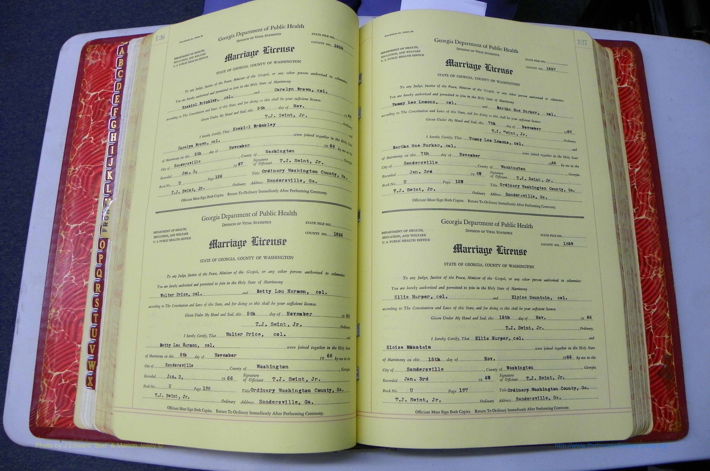 Washington Co, GA, Mar. Book U, Col, P 126-127.JPG