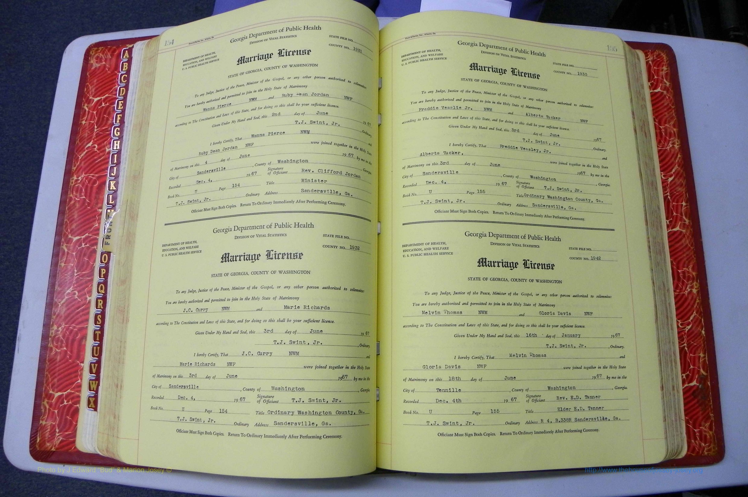 Washington Co, GA, Mar. Book U, Col, P 154-155.JPG