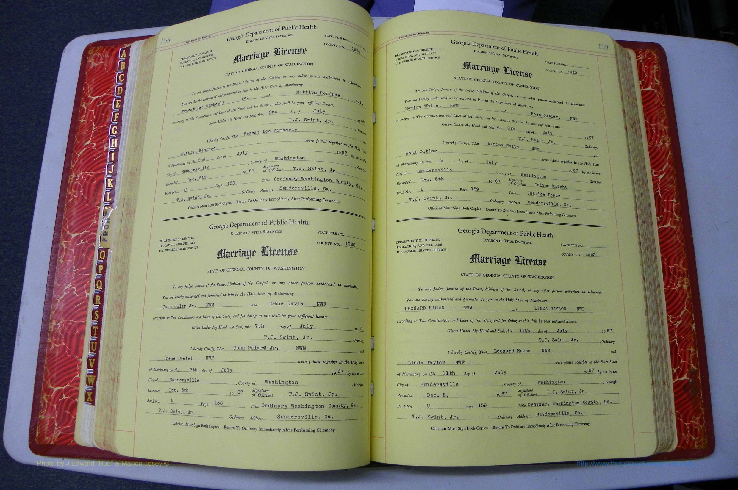 Washington Co, GA, Mar. Book U, Col, P 158-159.JPG