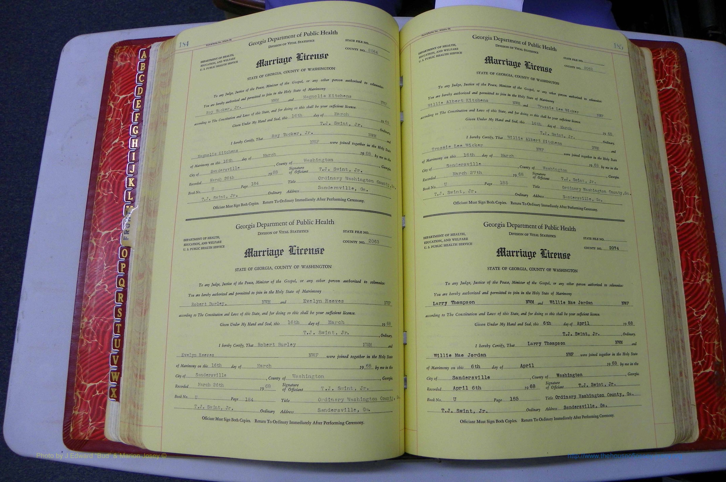 Washington Co, GA, Mar. Book U, Col, P 184-185.JPG