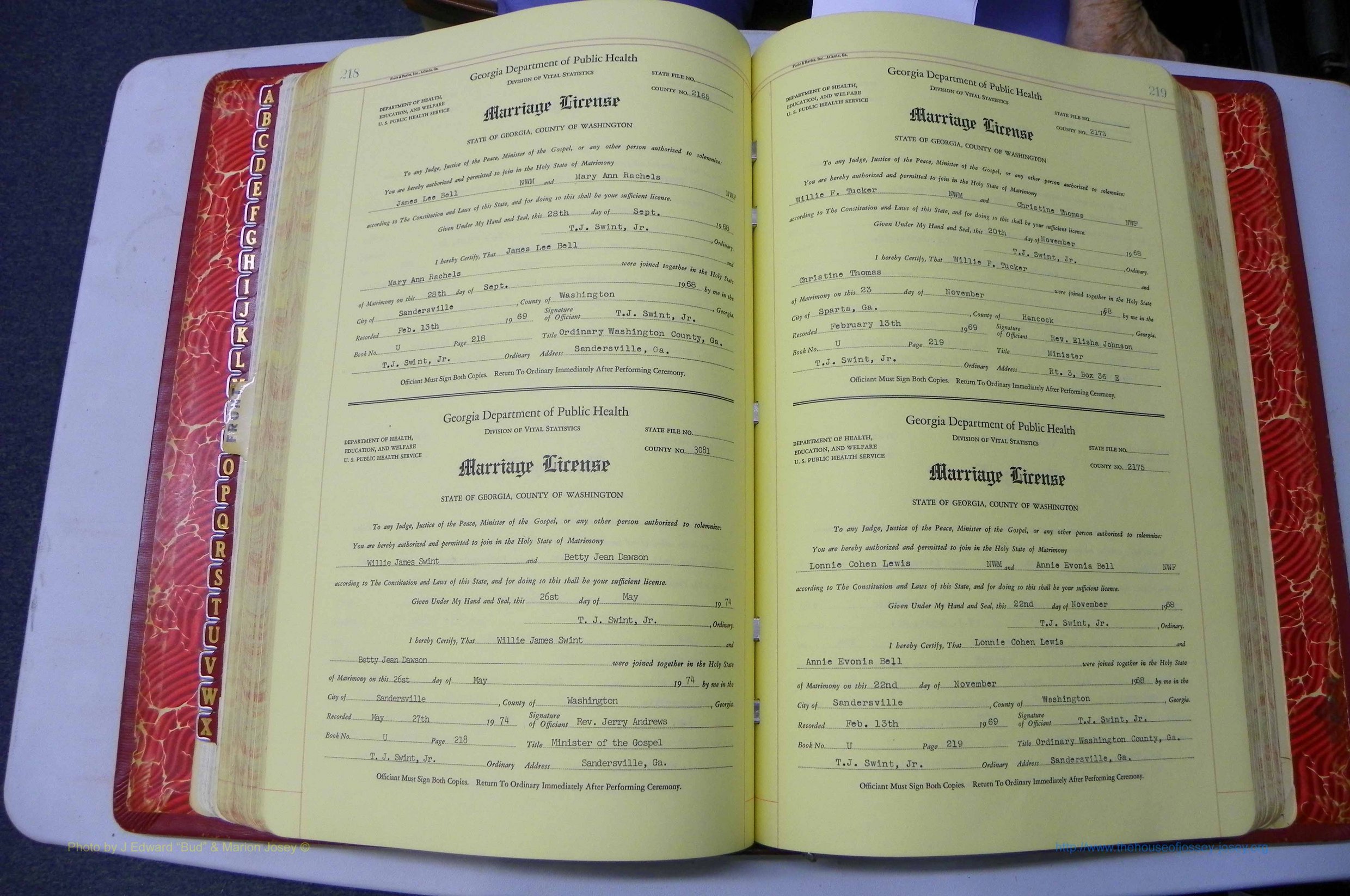 Washington Co, GA, Mar. Book U, Col, P 218-219.JPG