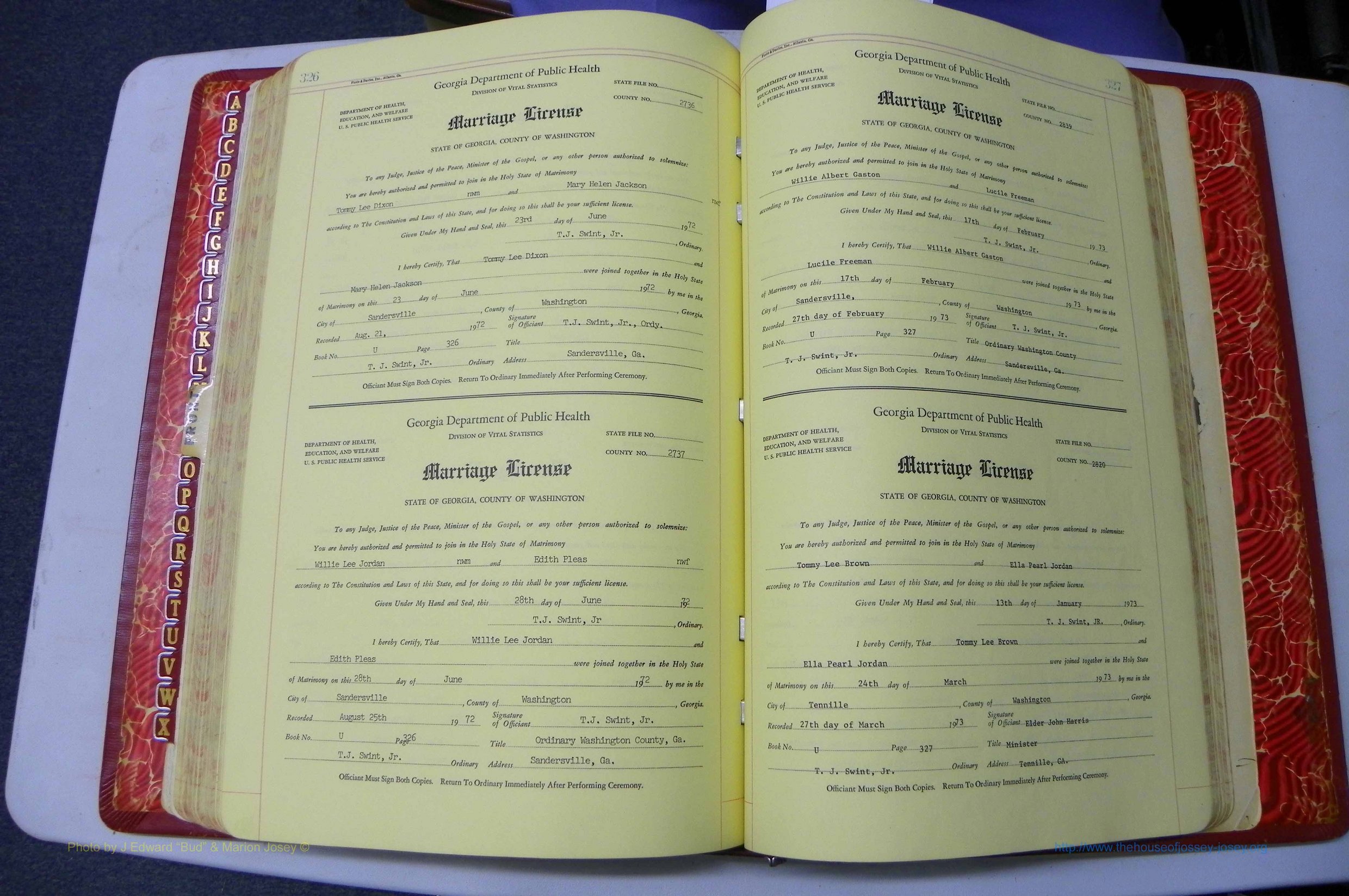 Washington Co, GA, Mar. Book U, Col, P 326-327.JPG