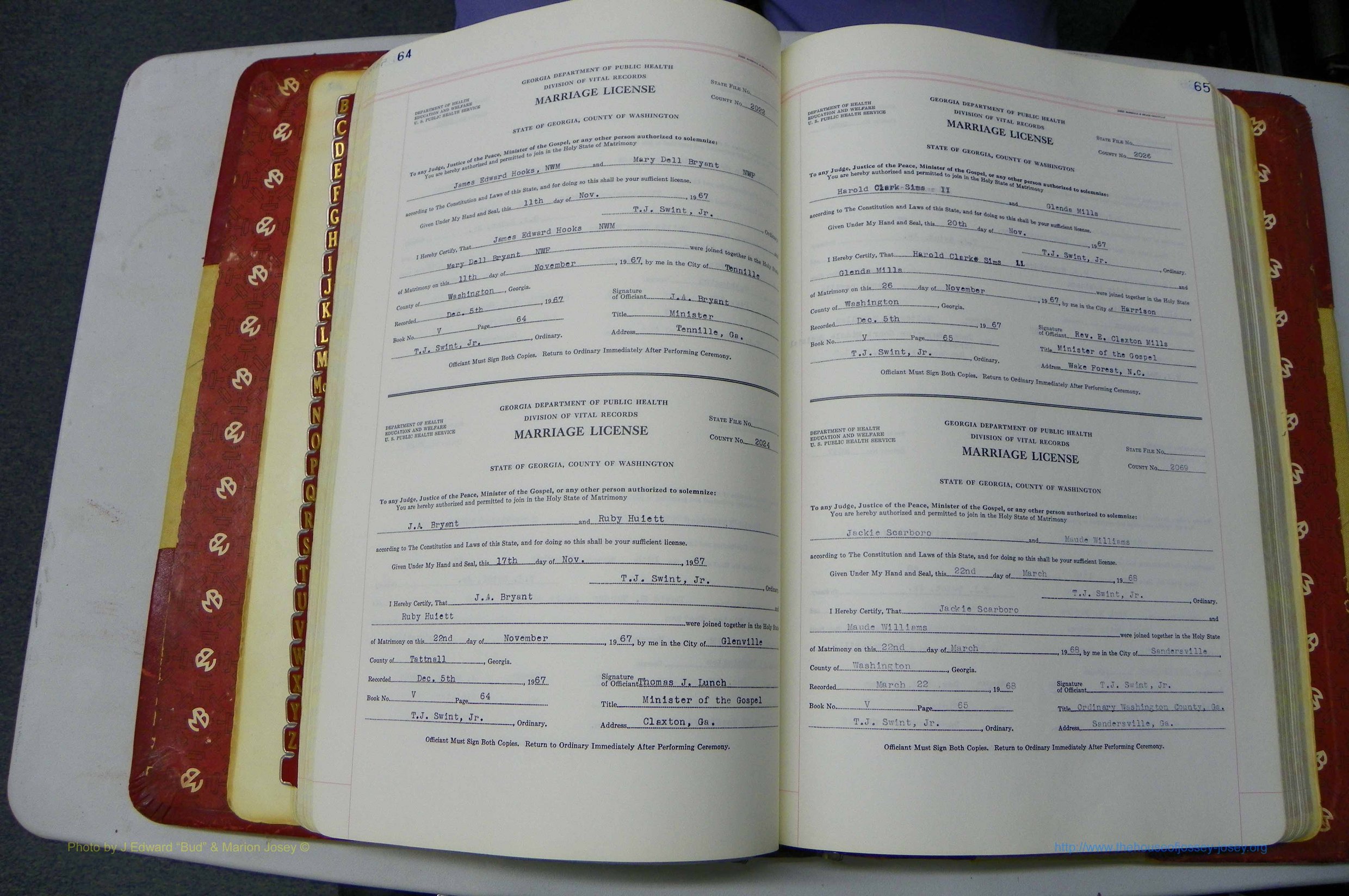 Was GA, Mar. Book V, 1966 - 1975, White, P 064-065.JPG
