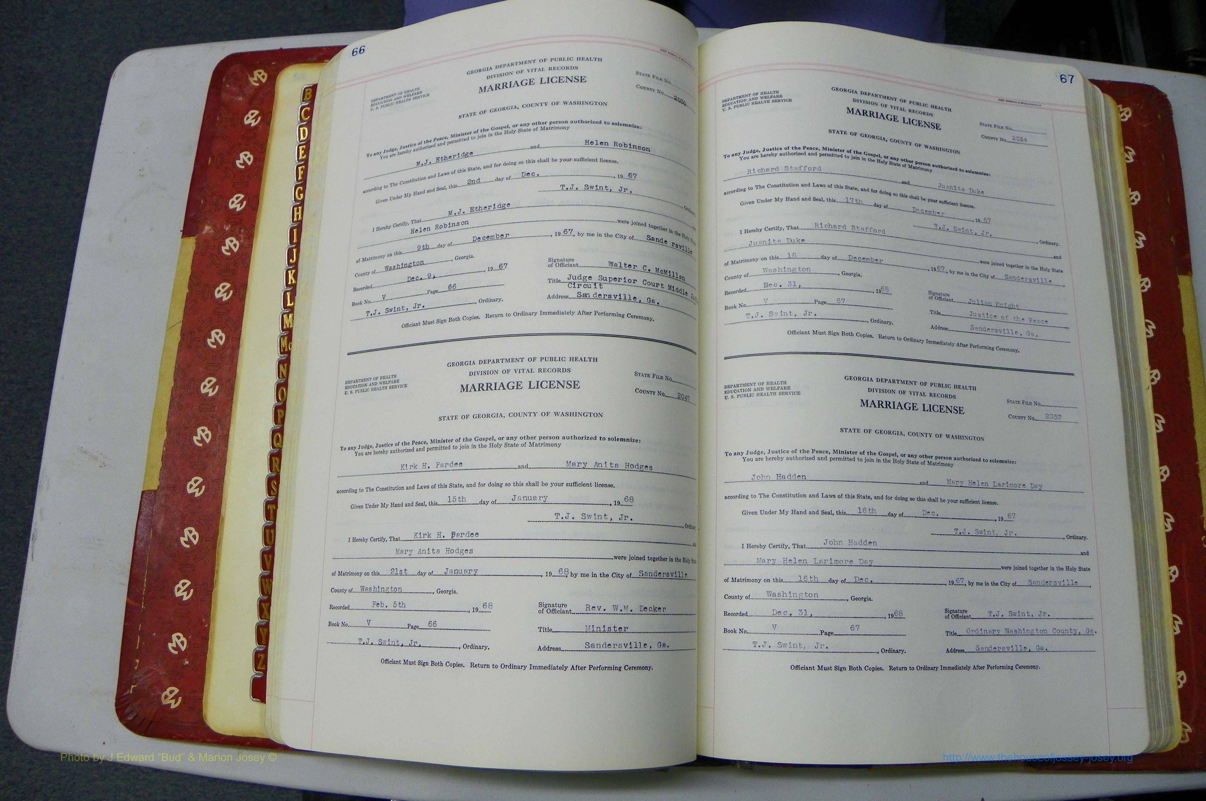 Was GA, Mar. Book V, 1966 - 1975, White, P 066-067.JPG