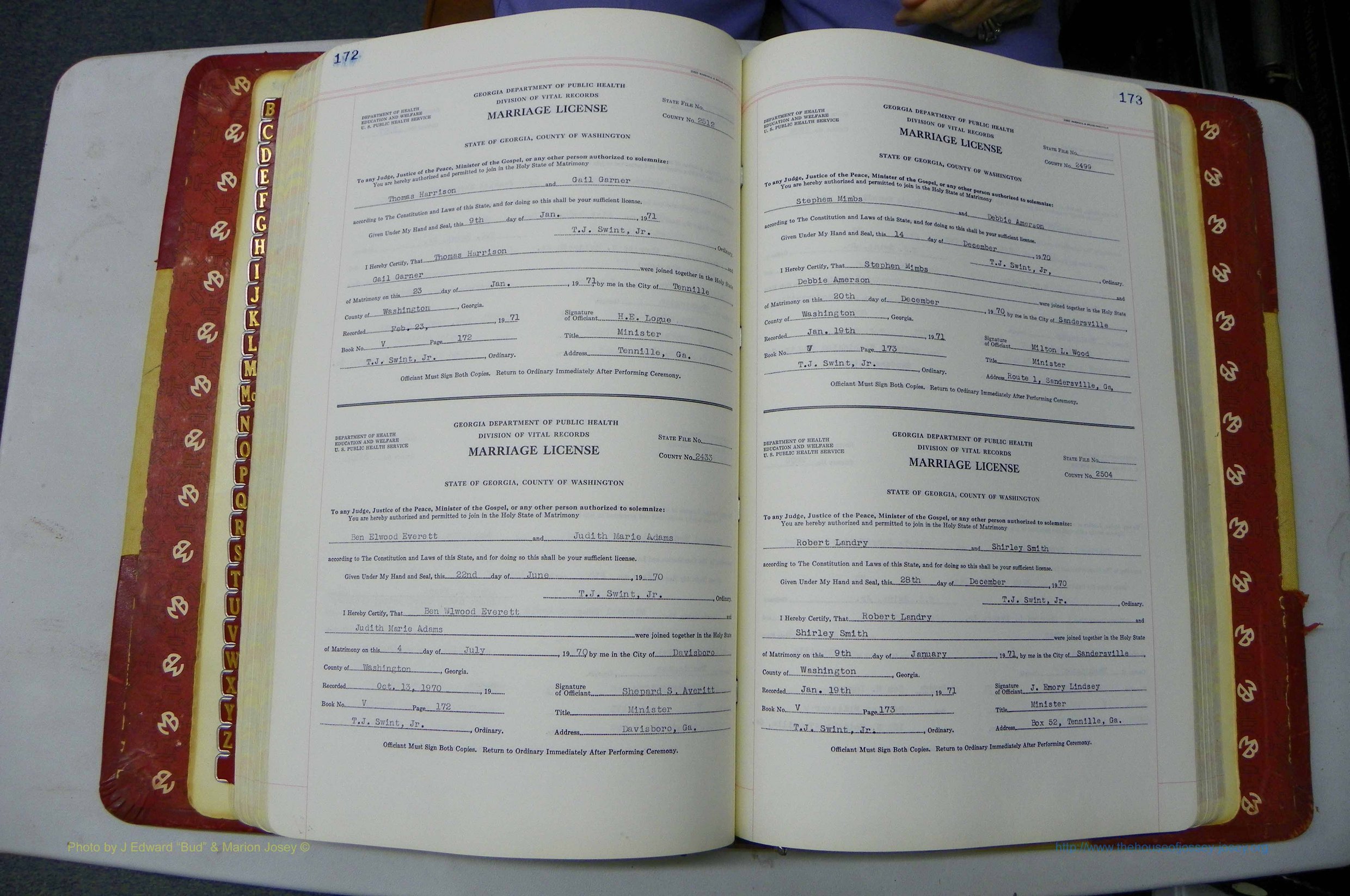 Was GA, Mar. Book V, 1966 - 1975, White, P 172-173.JPG