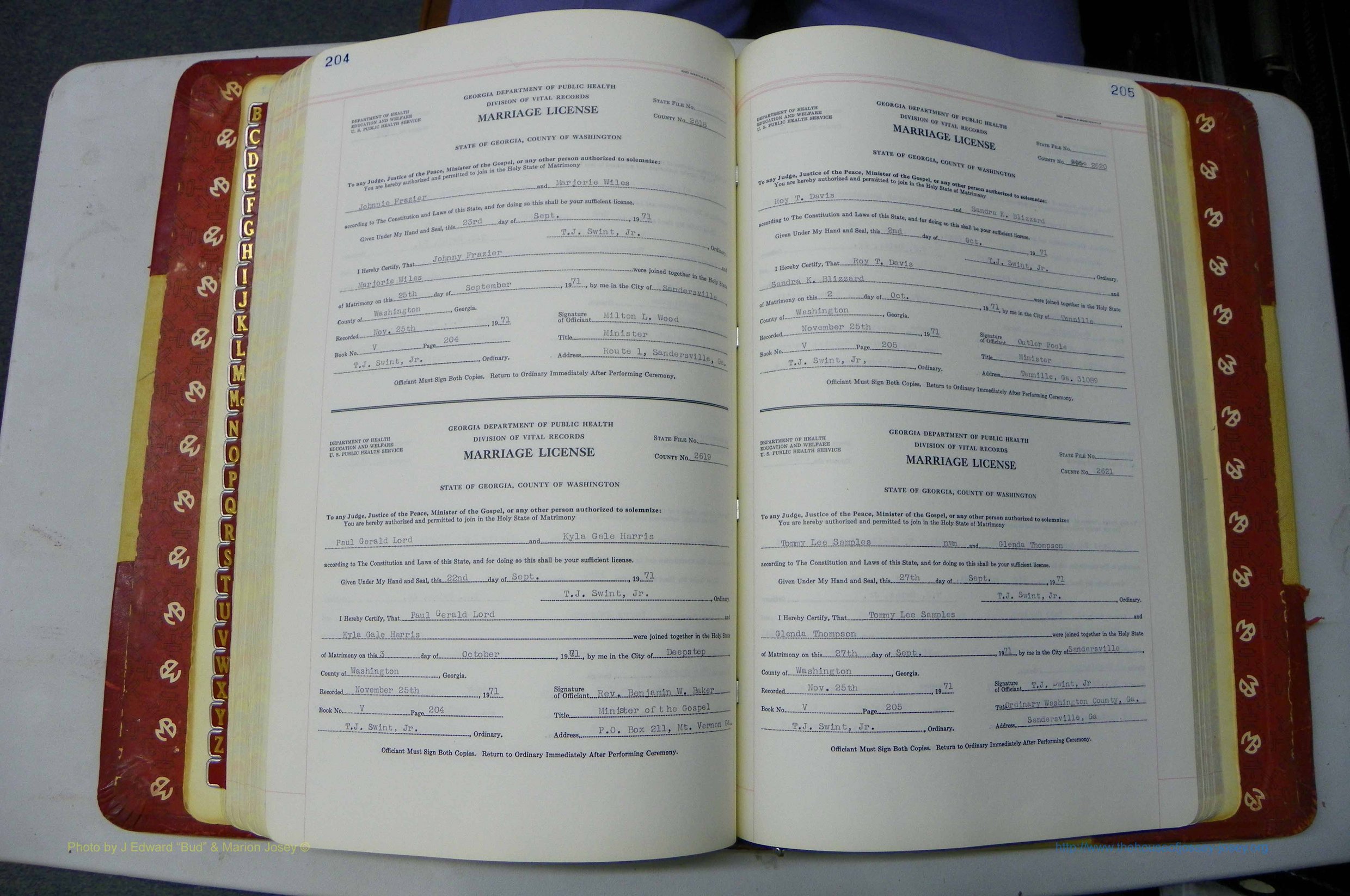 Was GA, Mar. Book V, 1966 - 1975, White, P 204-205.JPG