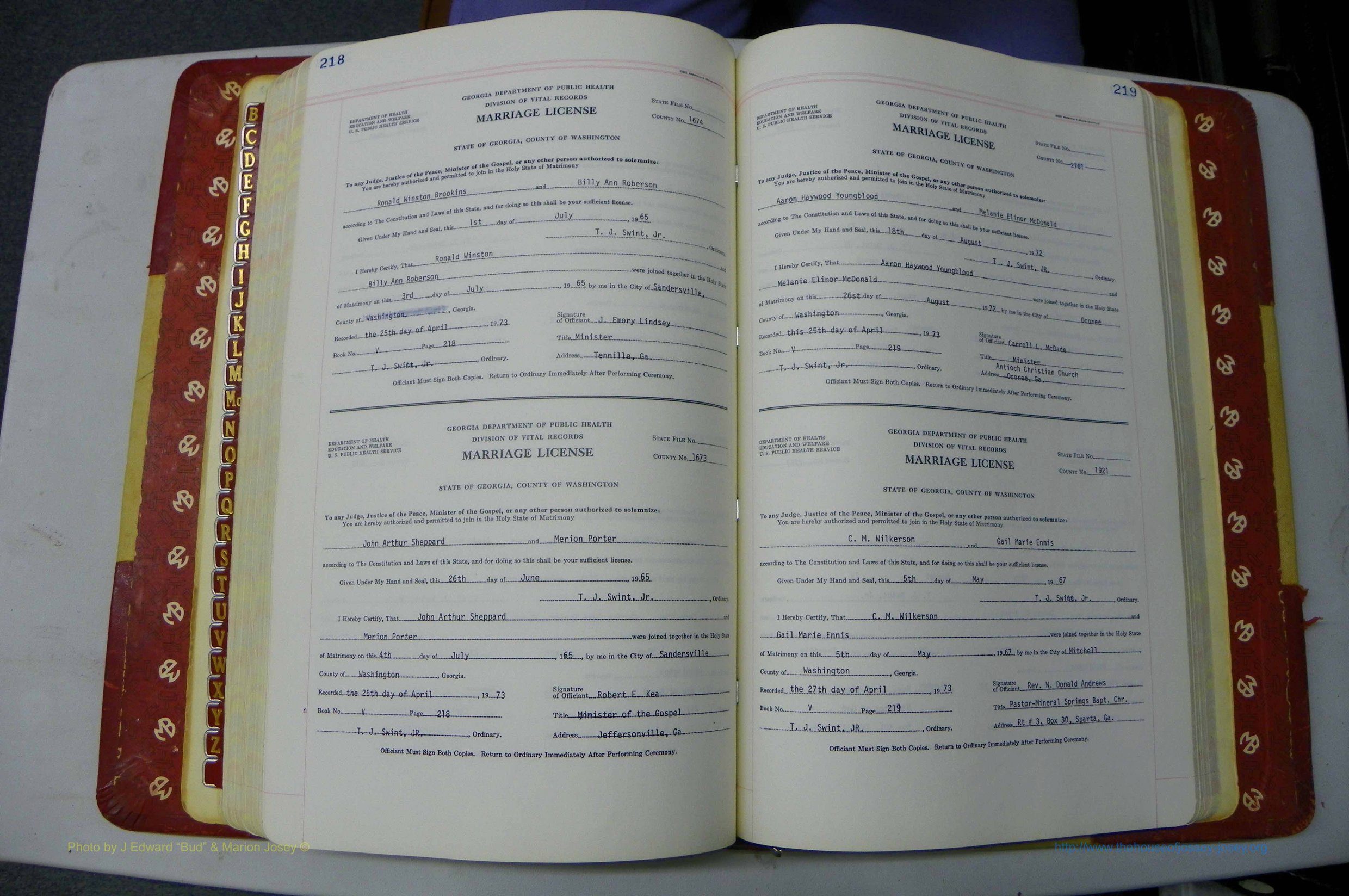 Was GA, Mar. Book V, 1966 - 1975, White, P 218-219.JPG
