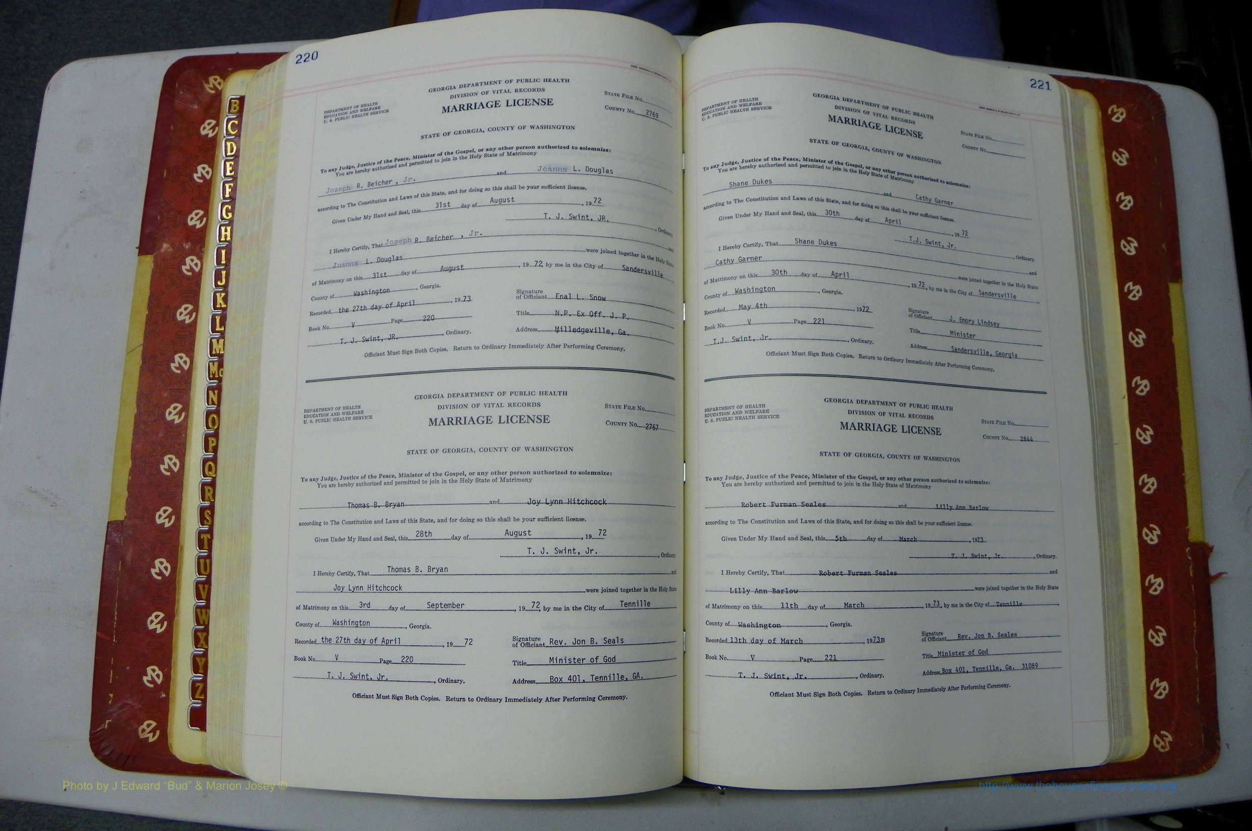 Was GA, Mar. Book V, 1966 - 1975, White, P 220-221.JPG