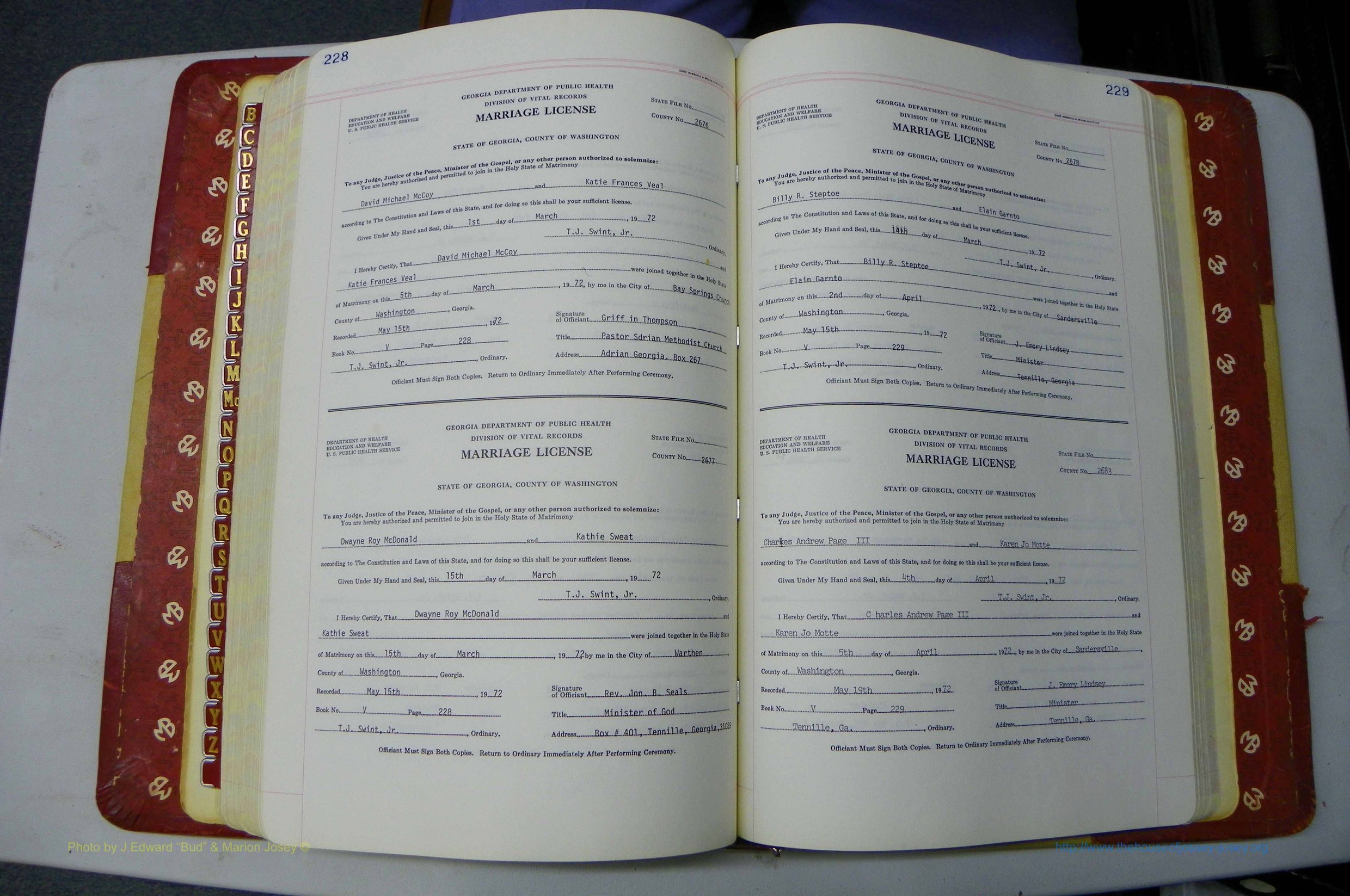 Was GA, Mar. Book V, 1966 - 1975, White, P 228-229.JPG