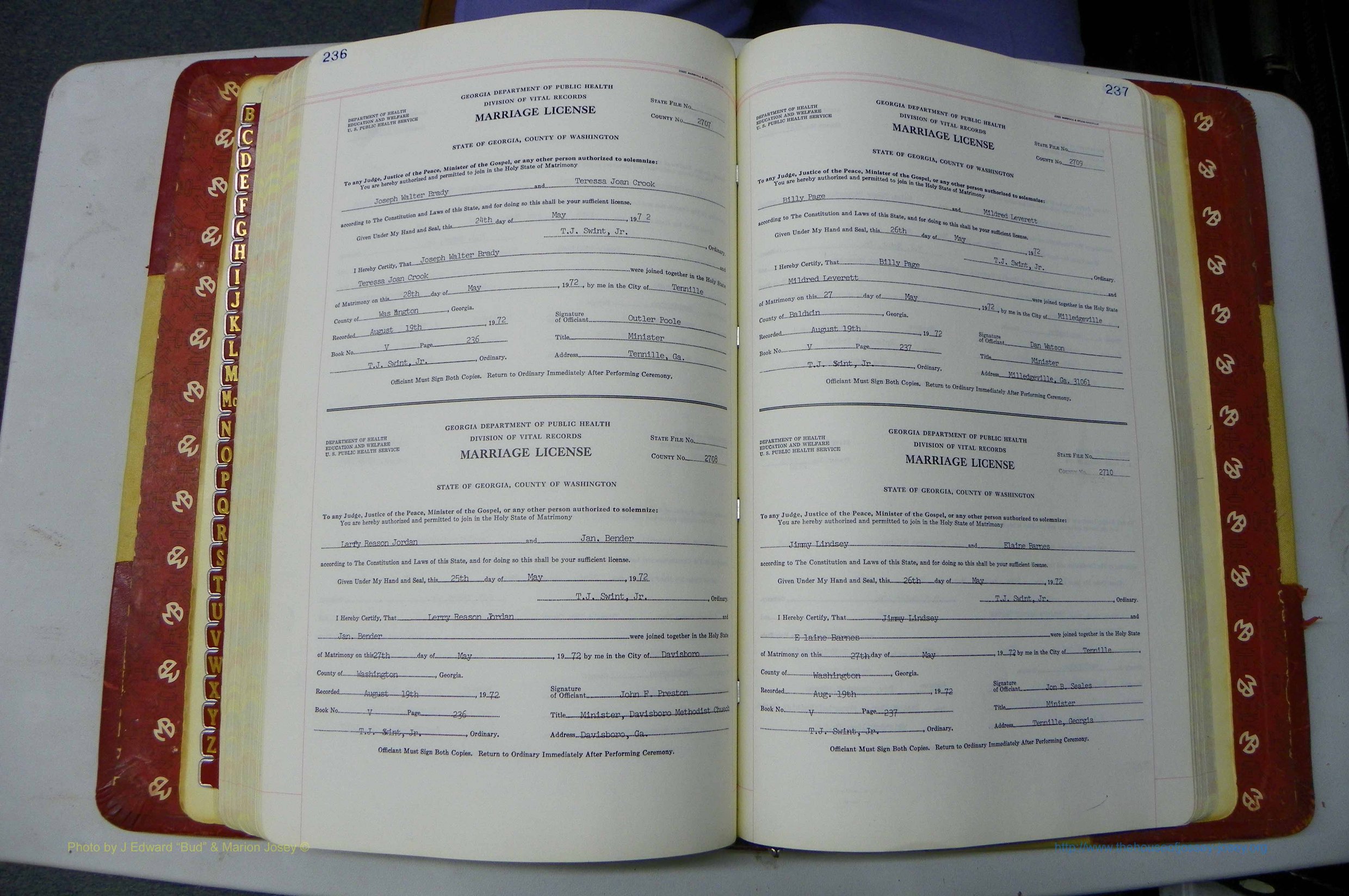 Was GA, Mar. Book V, 1966 - 1975, White, P 236-237.JPG