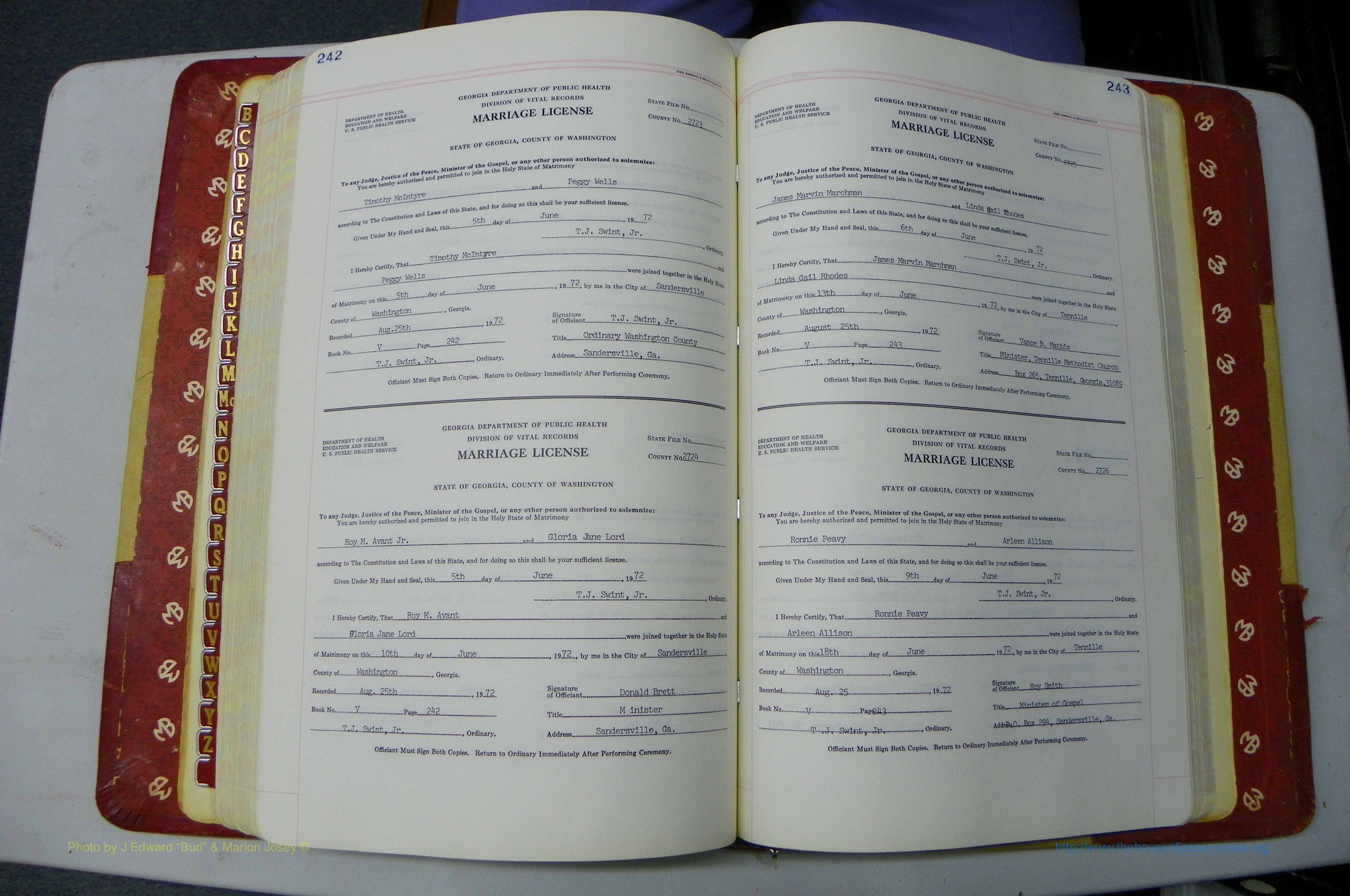 Was GA, Mar. Book V, 1966 - 1975, White, P 242-243.JPG