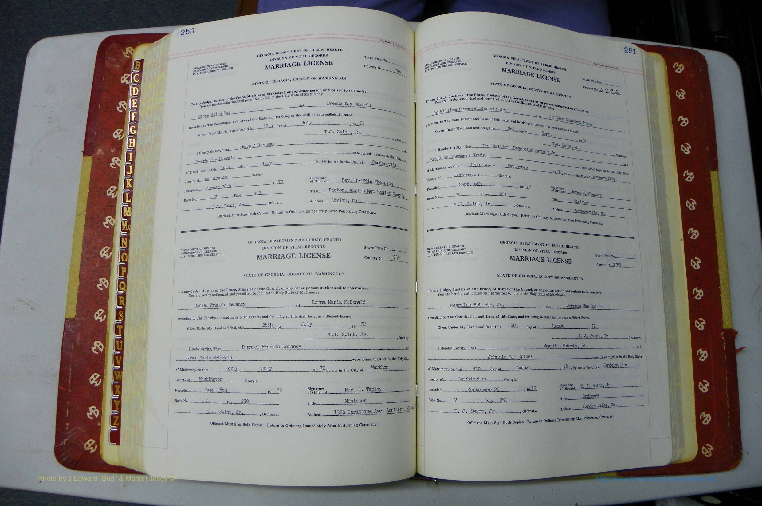 Was GA, Mar. Book V, 1966 - 1975, White, P 250-251.JPG