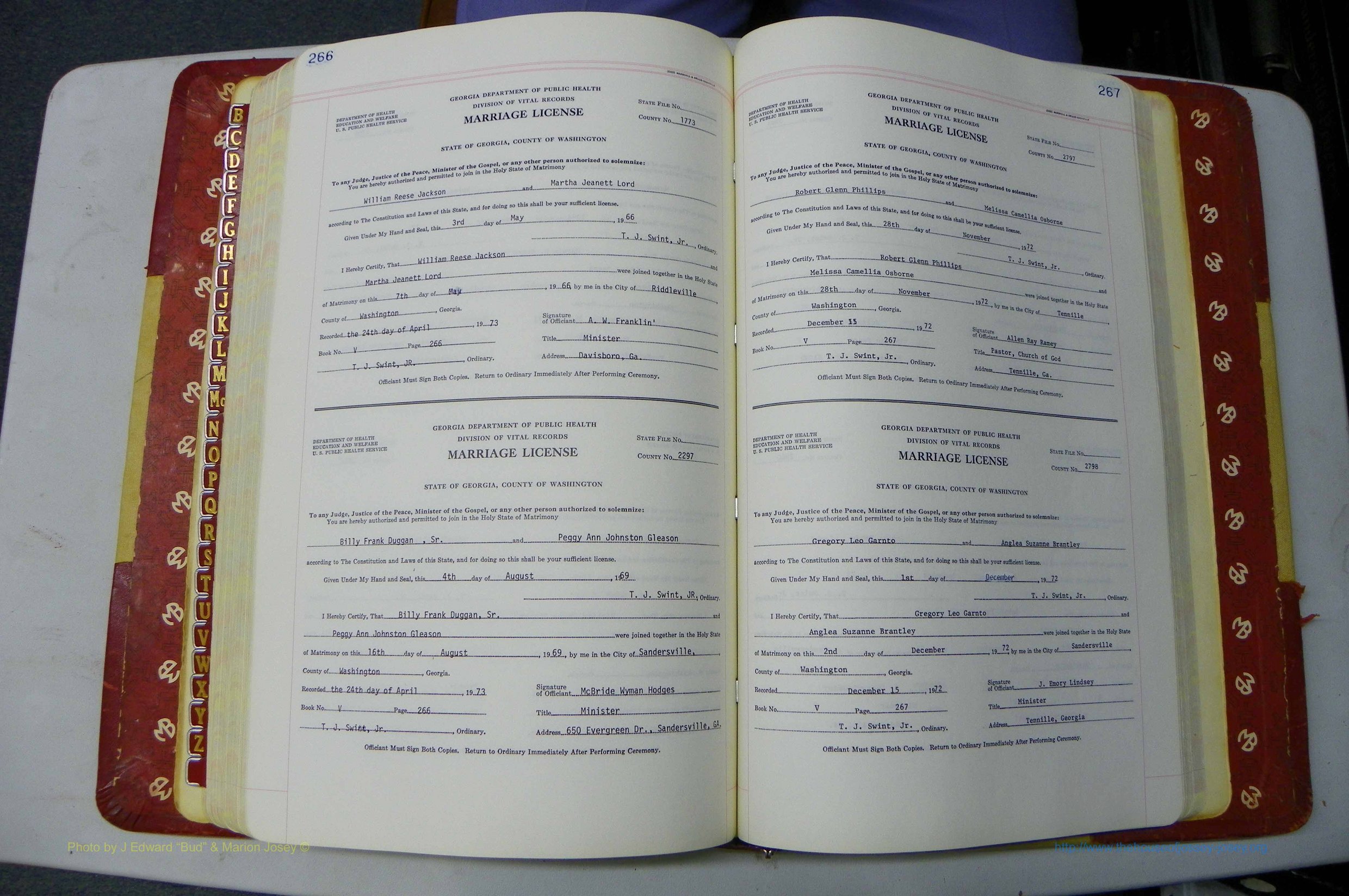 Was GA, Mar. Book V, 1966 - 1975, White, P 266-267.JPG