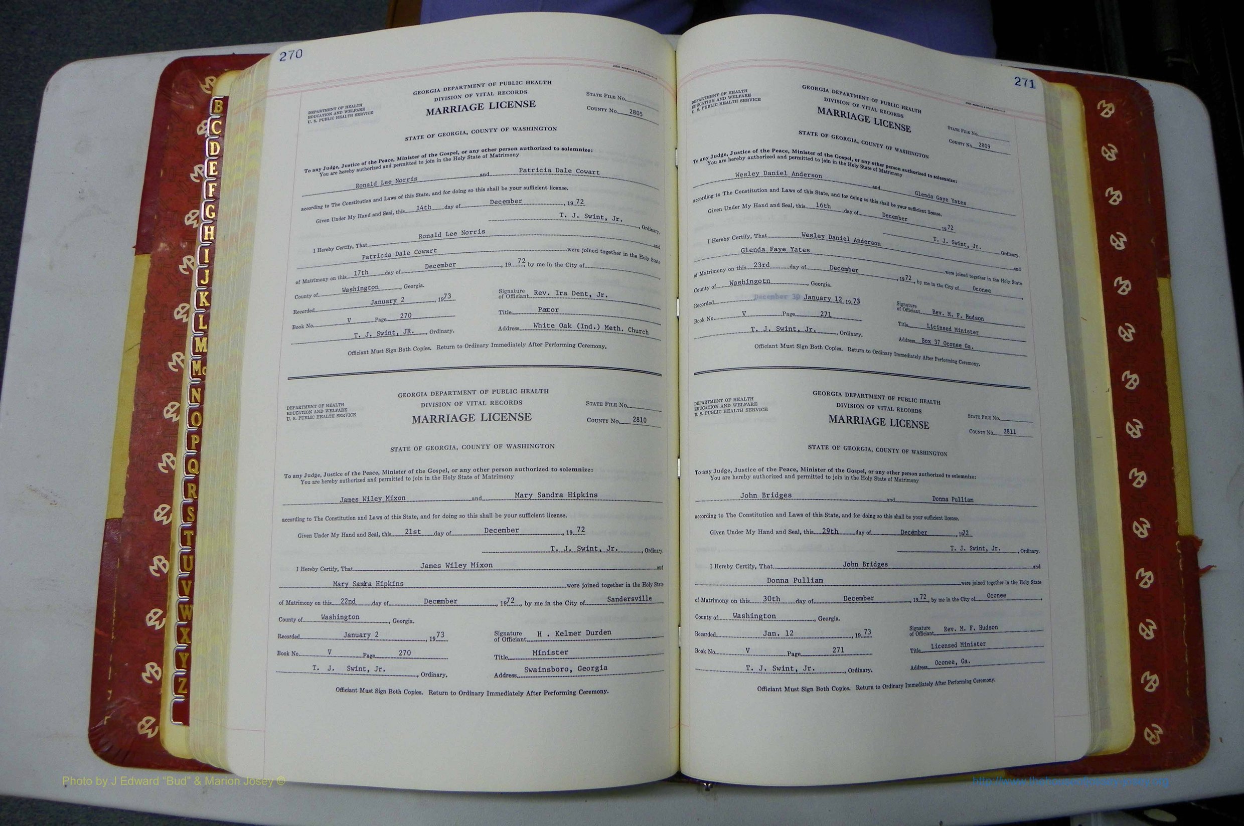 Was GA, Mar. Book V, 1966 - 1975, White, P 270-271.JPG